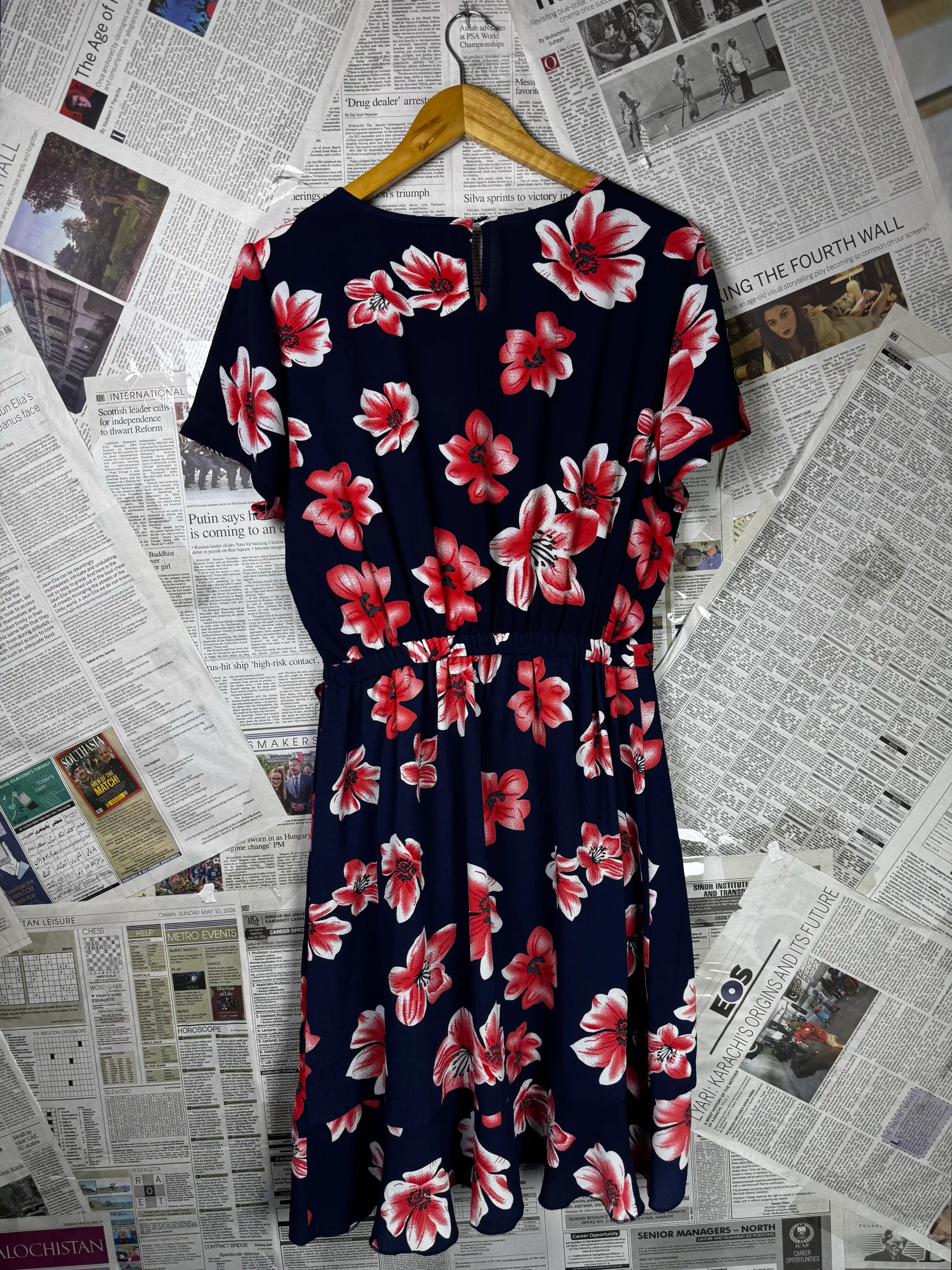 Only® Large | Bust: 20" | Floral Print | Mini Dress | B9 - 5258 - Genuine Maal