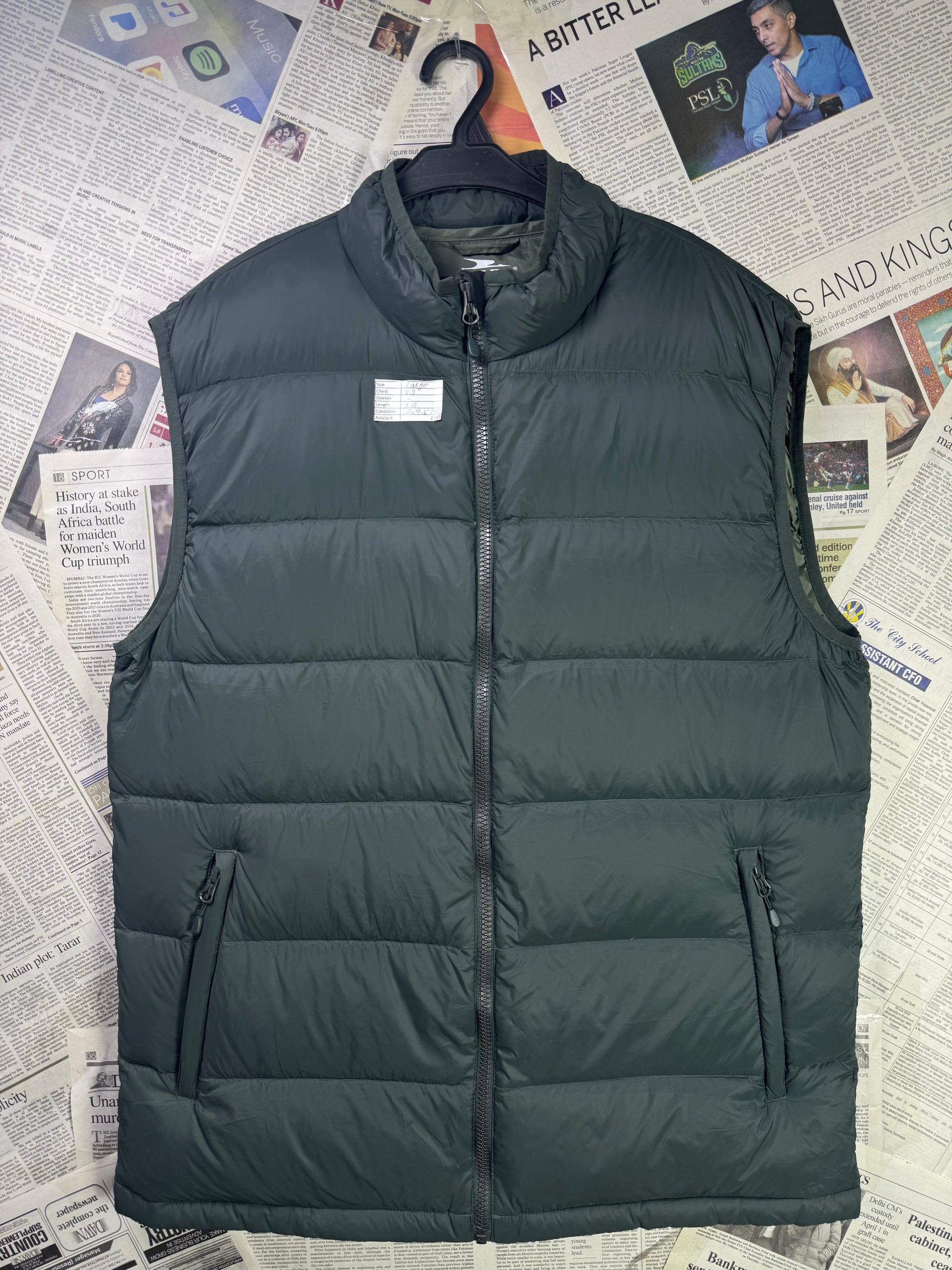 Crane® Large | Chest: 23" | Dark Olive | Puffer Jacket | Filling: Down/Feather | 2157 - Genuine Maal