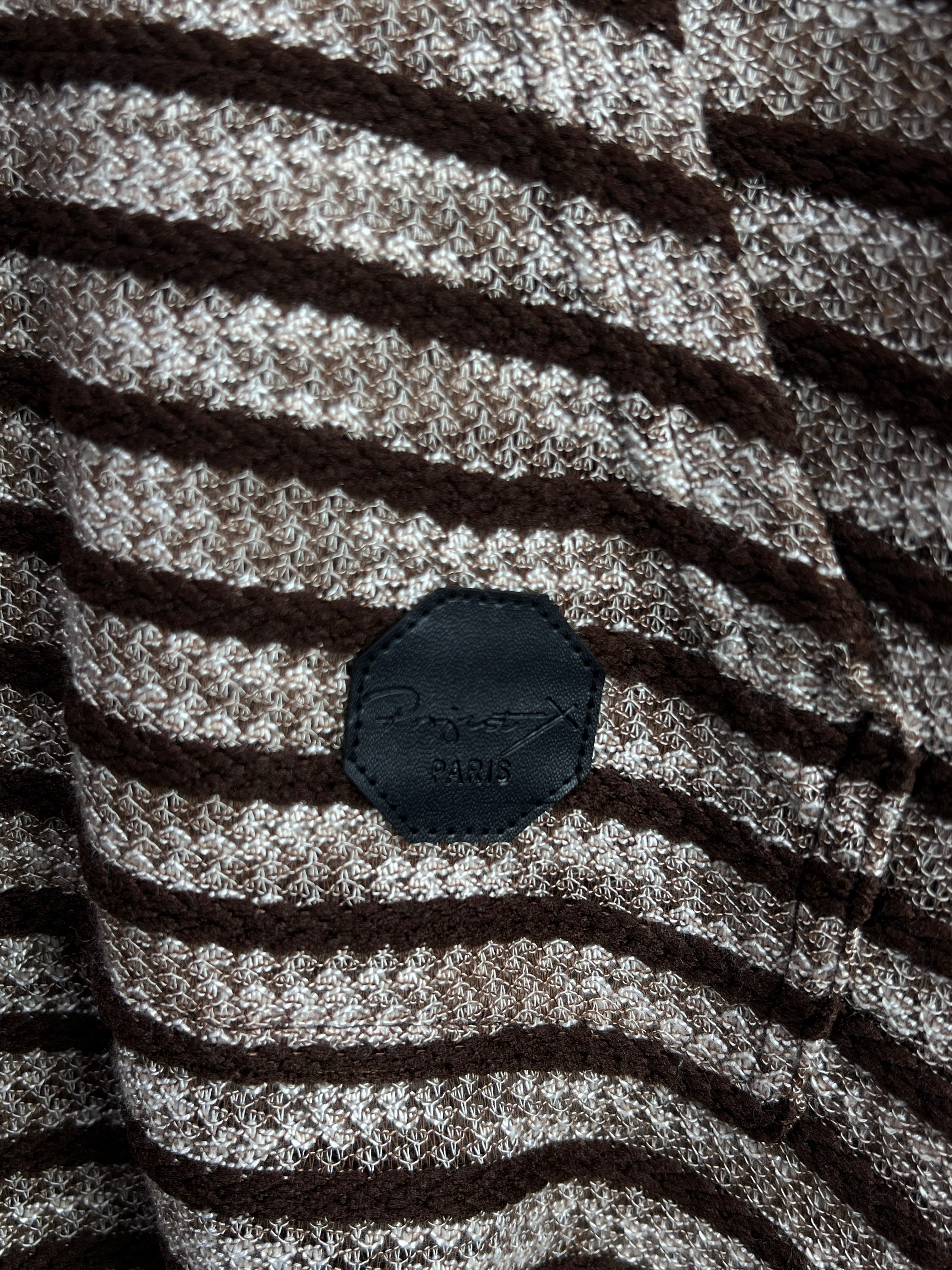 Project Paris® Small | Chest: 19.5" | Brown | Knit Hoodie | 1893 - Genuine Maal