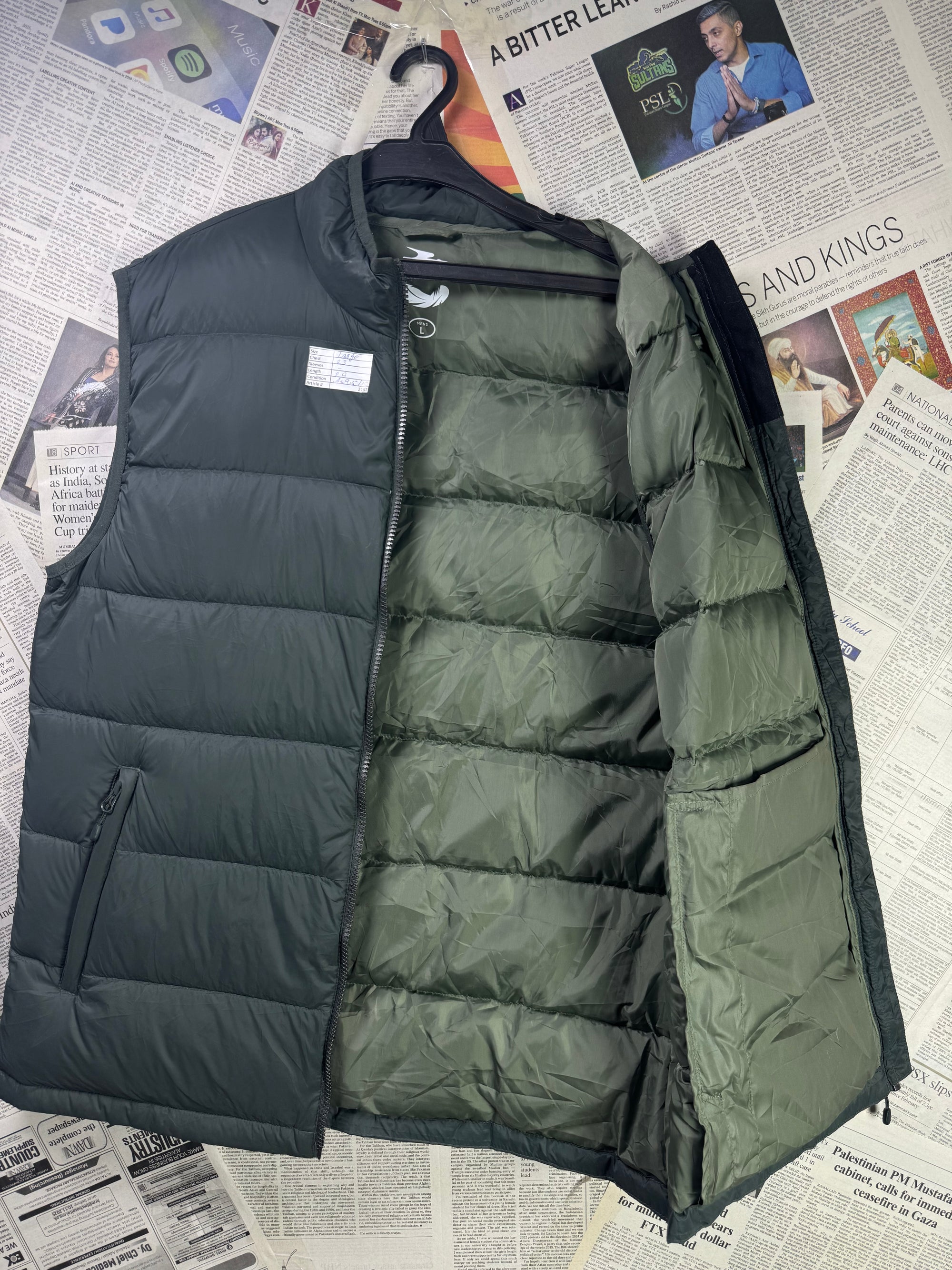 Crane® Large | Chest: 23" | Dark Olive | Puffer Jacket | Filling: Down/Feather | 2157 - Genuine Maal