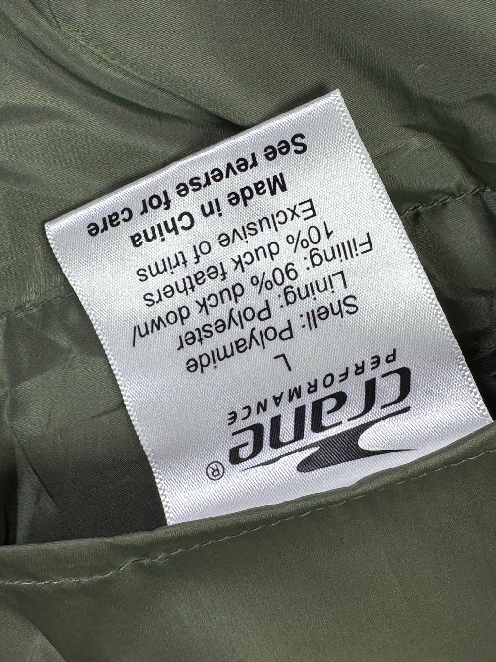 Crane® Large | Chest: 23" | Dark Olive | Puffer Jacket | Filling: Down/Feather | 2157 - Genuine Maal
