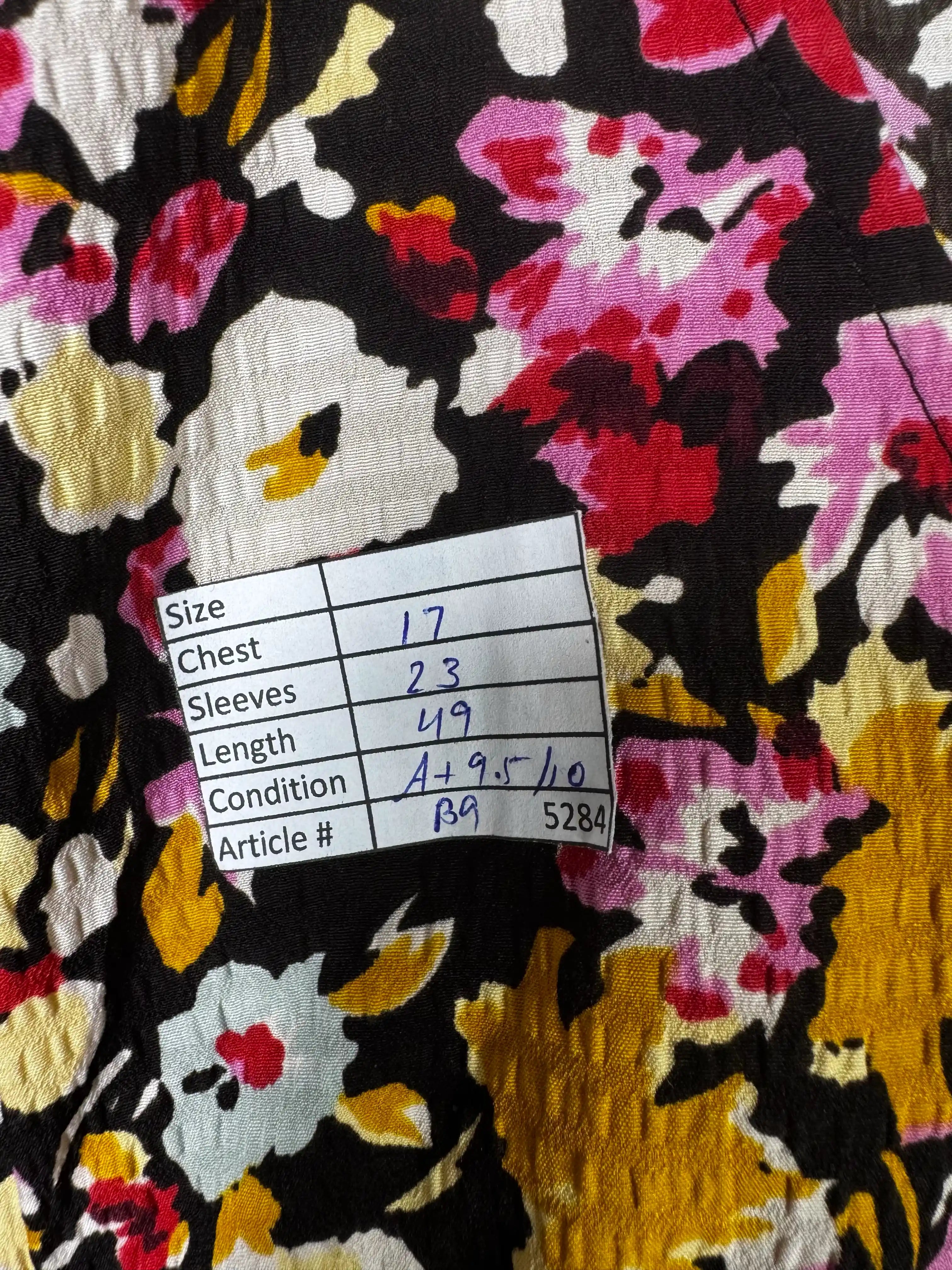 George® XS | Bust: 17" | Disty Floral Pattern | Maxi Dress | B9 - 5284 - Genuine Maal