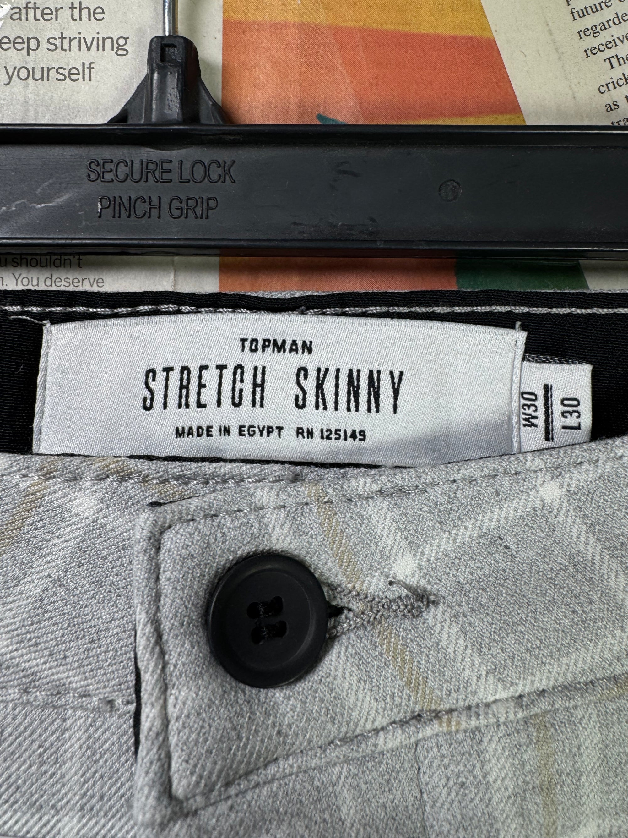 Topman® Waist: 30" | Grey | Golf Pant | Fit: Skinny | Poly - Viscose | 2689 - Genuine Maal