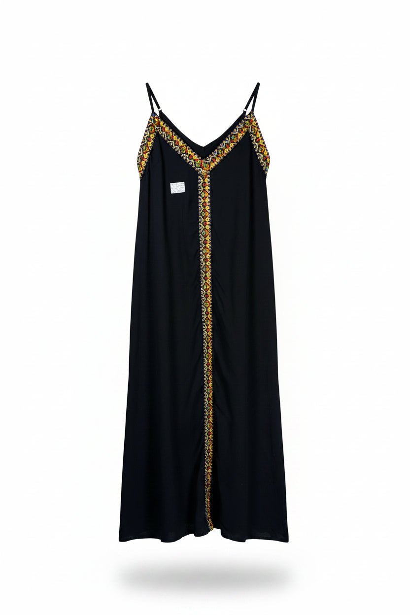 ® Medium | Bust: 18.5" | Embroidered Trim | Maxi Dress | B9 - 5276 - Genuine Maal