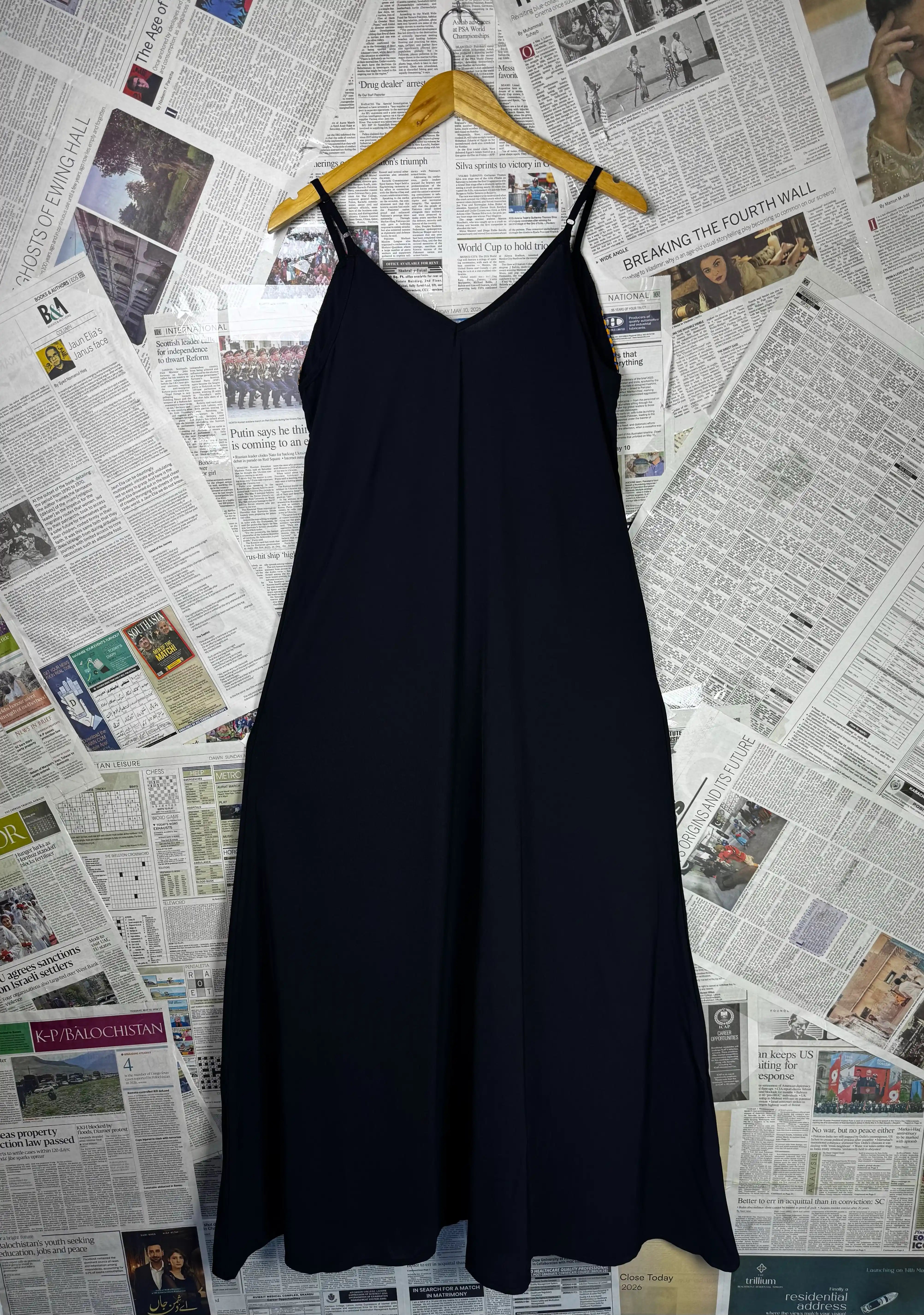 ® Medium | Bust: 18.5" | Embroidered Trim | Maxi Dress | B9 - 5276 - Genuine Maal