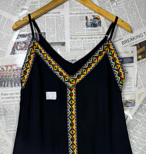 ® Medium | Bust: 18.5" | Embroidered Trim | Maxi Dress | B9 - 5276 - Genuine Maal