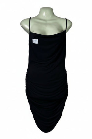 ® XS | Bust: 16.5" | Black | Bodicon Mini Dress | B9 - 5453 - Genuine Maal
