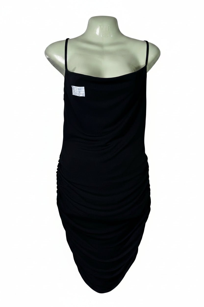 ® XS | Bust: 16.5" | Black | Bodicon Mini Dress | B9 - 5453 - Genuine Maal