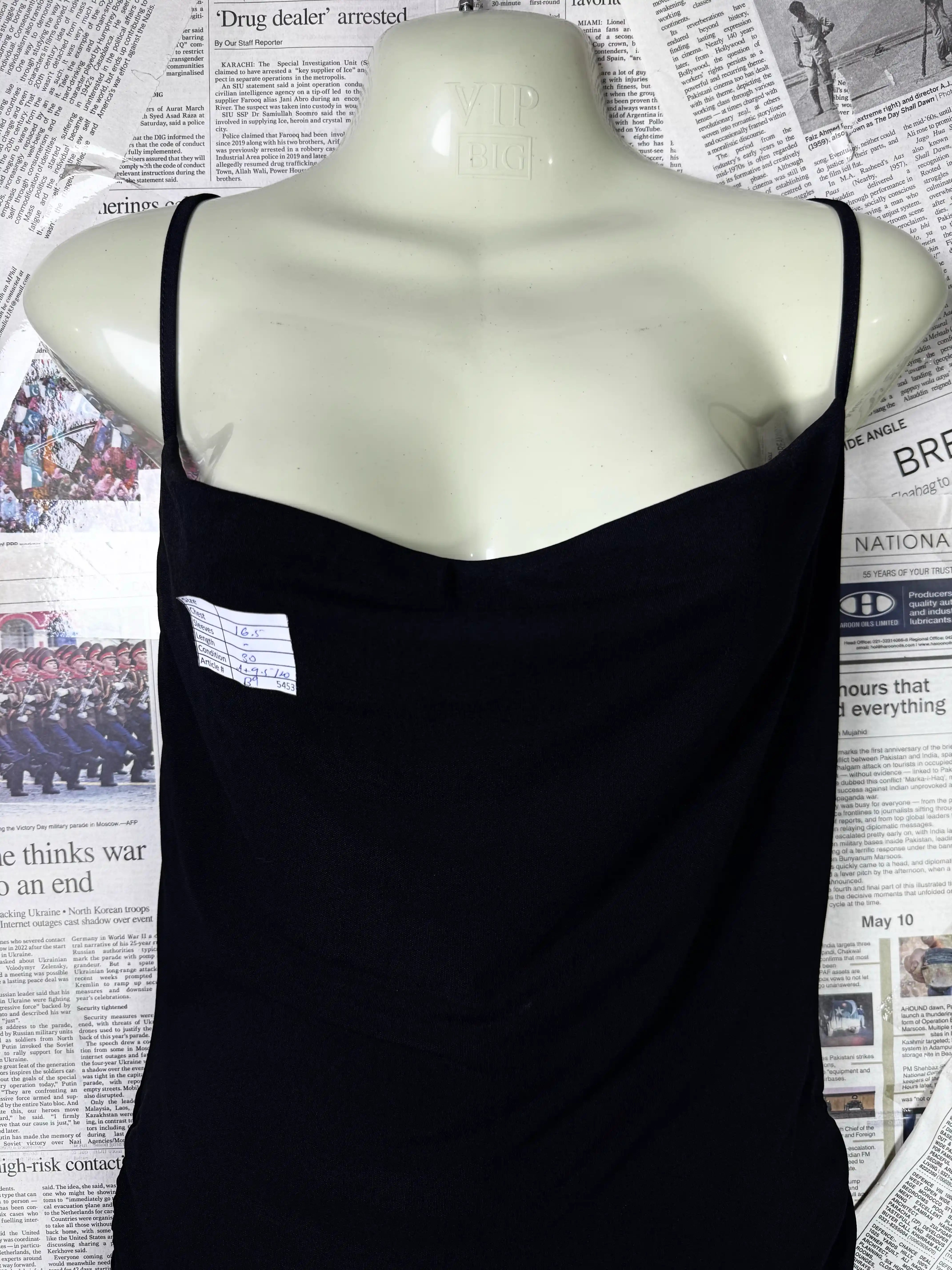 ® XS | Bust: 16.5" | Black | Bodicon Mini Dress | B9 - 5453 - Genuine Maal