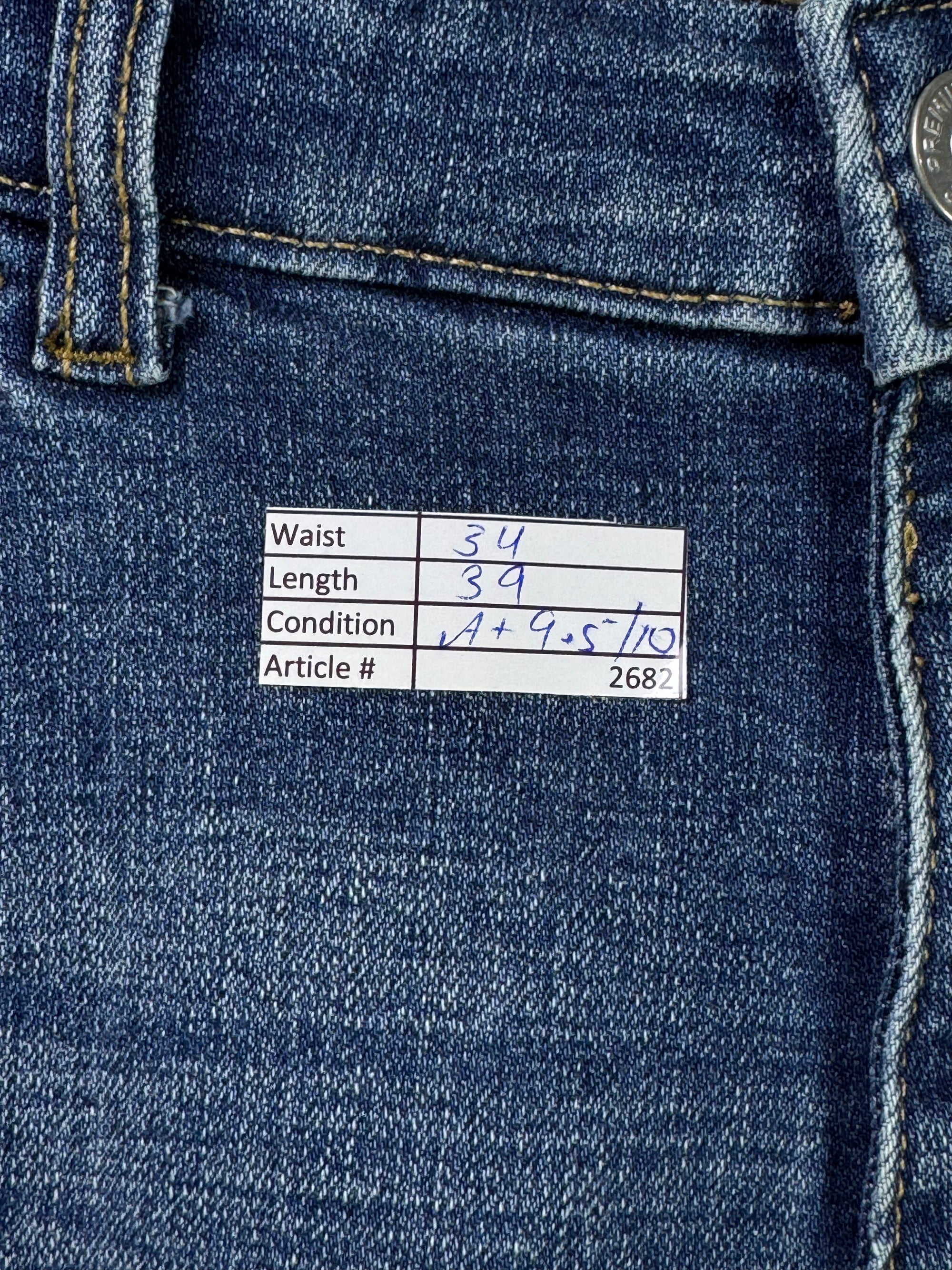 Next® Waist: 34" | Blue | Denim Pant | Fit: Straight | 2682 - Genuine Maal