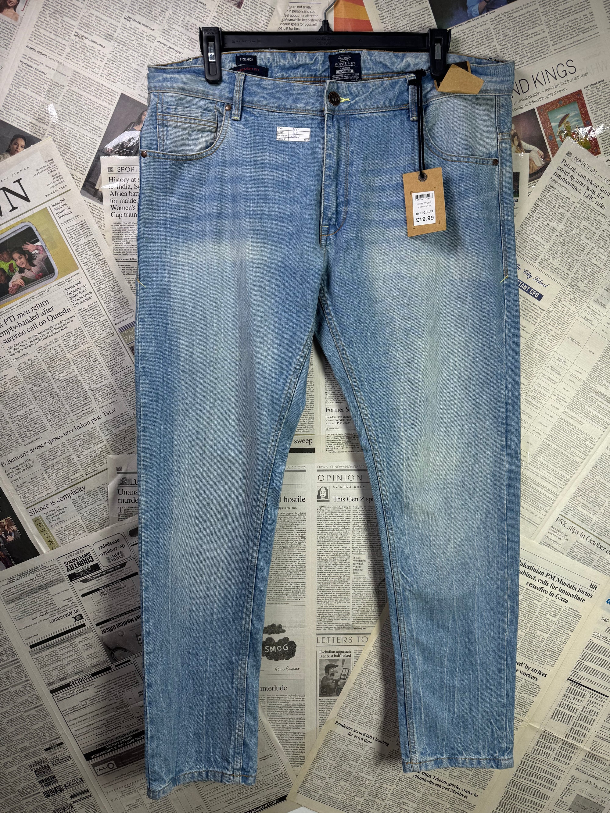 Industrialize® Waist: 40" | Blue | Denim Pant | Fit: Straight | 2690 - Genuine Maal
