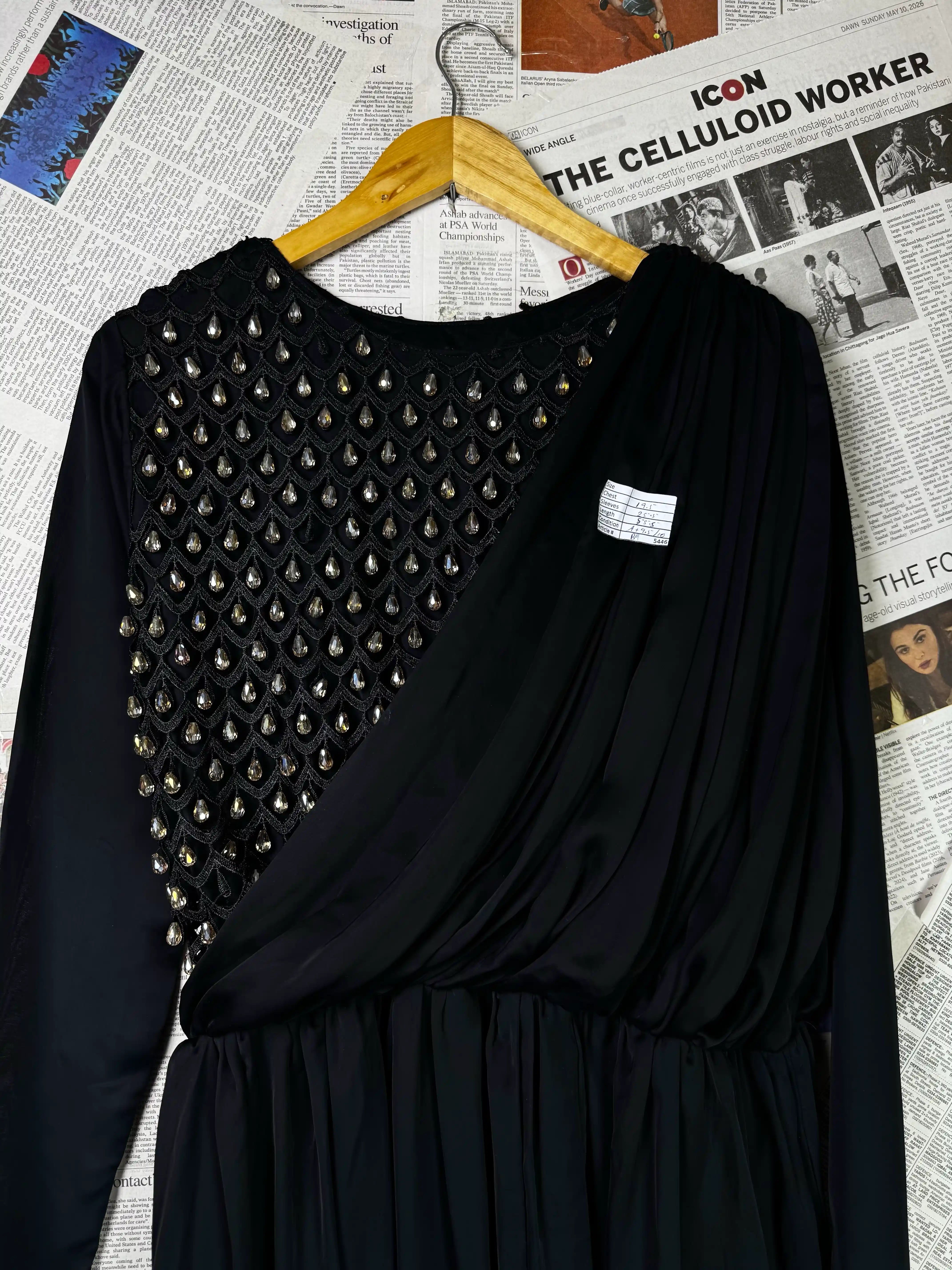 ® Medium | Bust: 19.5" | Metallic Studs | Maxi Dress | B9 - 5446 - Genuine Maal