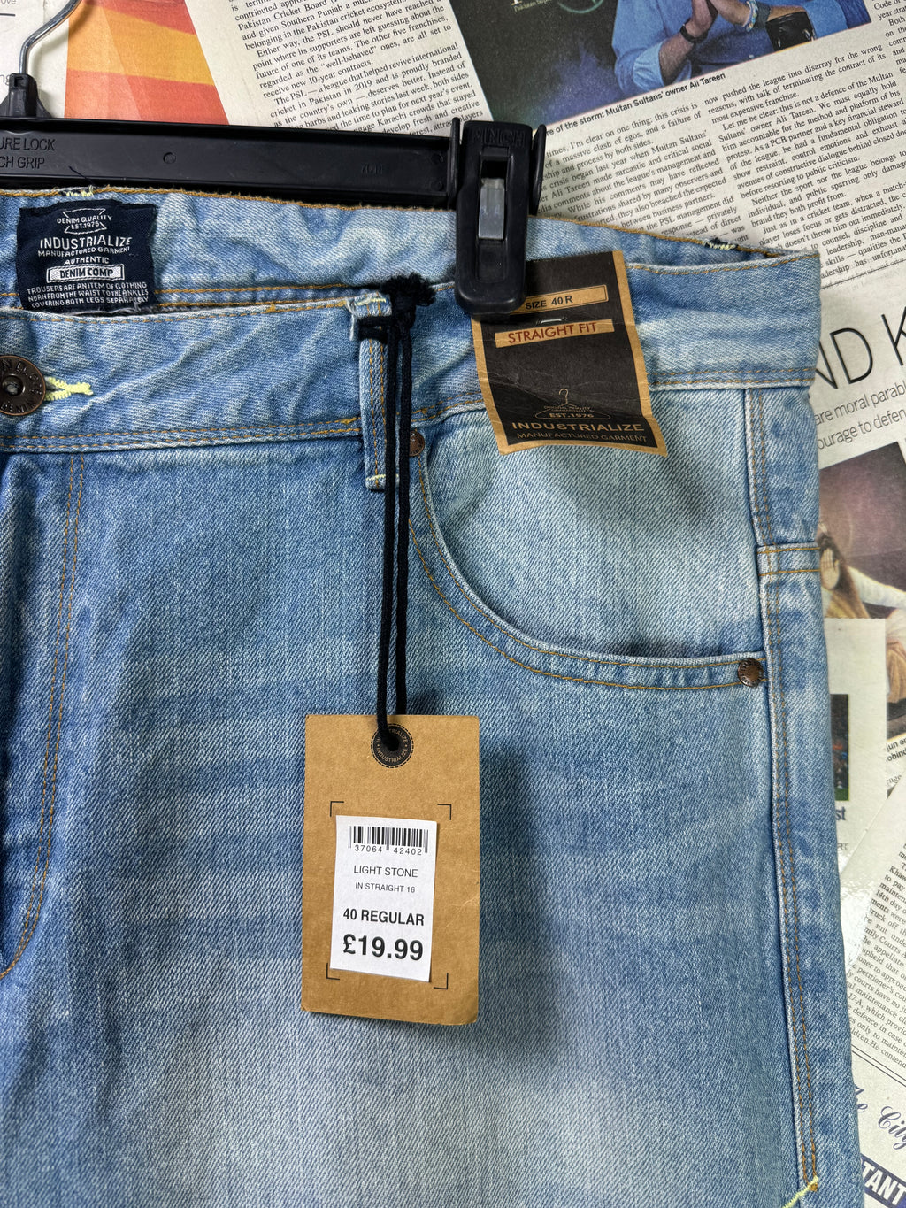 Industrialize® Waist: 40" | Blue | Denim Pant | Fit: Straight | 2690 - Genuine Maal