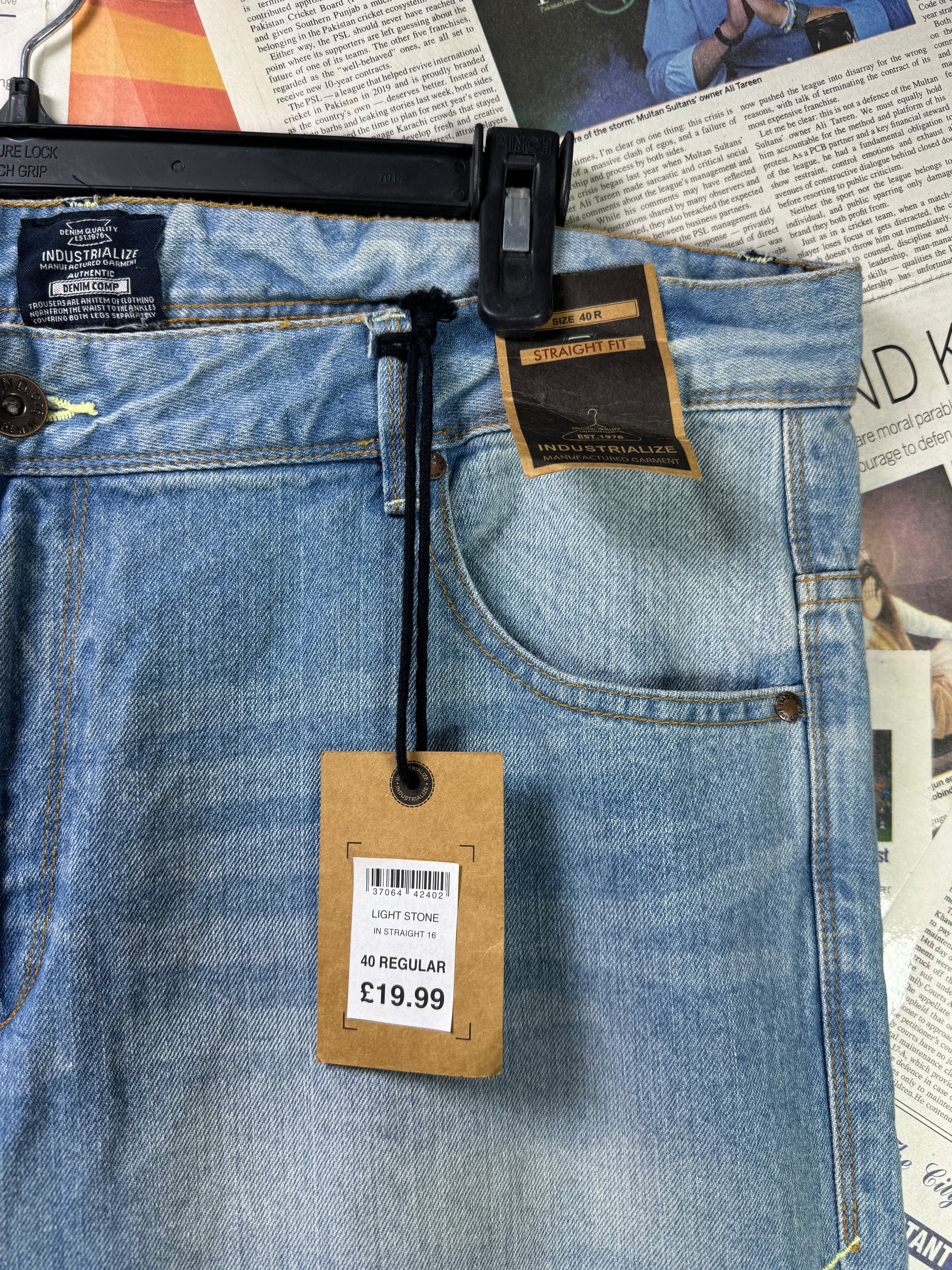 Industrialize® Waist: 40" | Blue | Denim Pant | Fit: Straight | 2690 - Genuine Maal