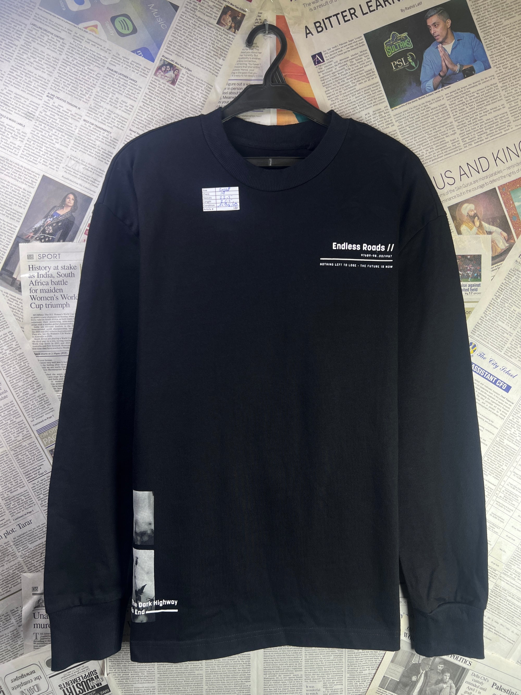 Next® Small | Chest: 19" | Black | Sweat Shirt | Cotton | 1885 - Genuine Maal