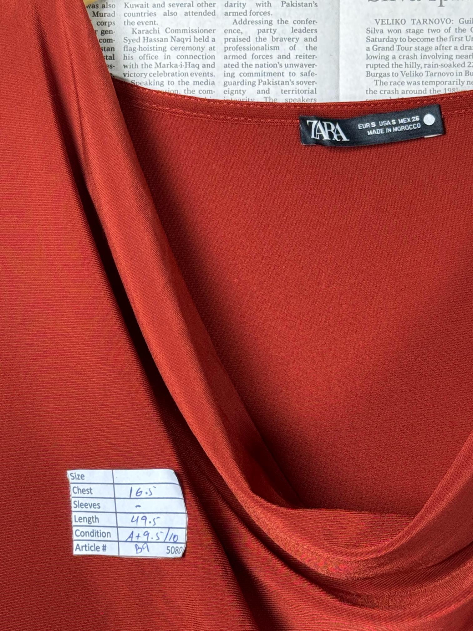 Zara® XS | Bust: 16.5" | Earthy Terracotta | Maxi Dress | B9 - 5080 - Genuine Maal