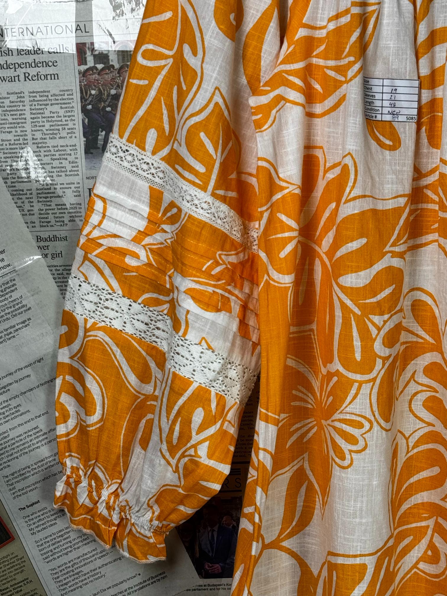 New Look® Medium | Bust: 19" | Floral Print | Maxi Dress | B9 - 5085 - Genuine Maal