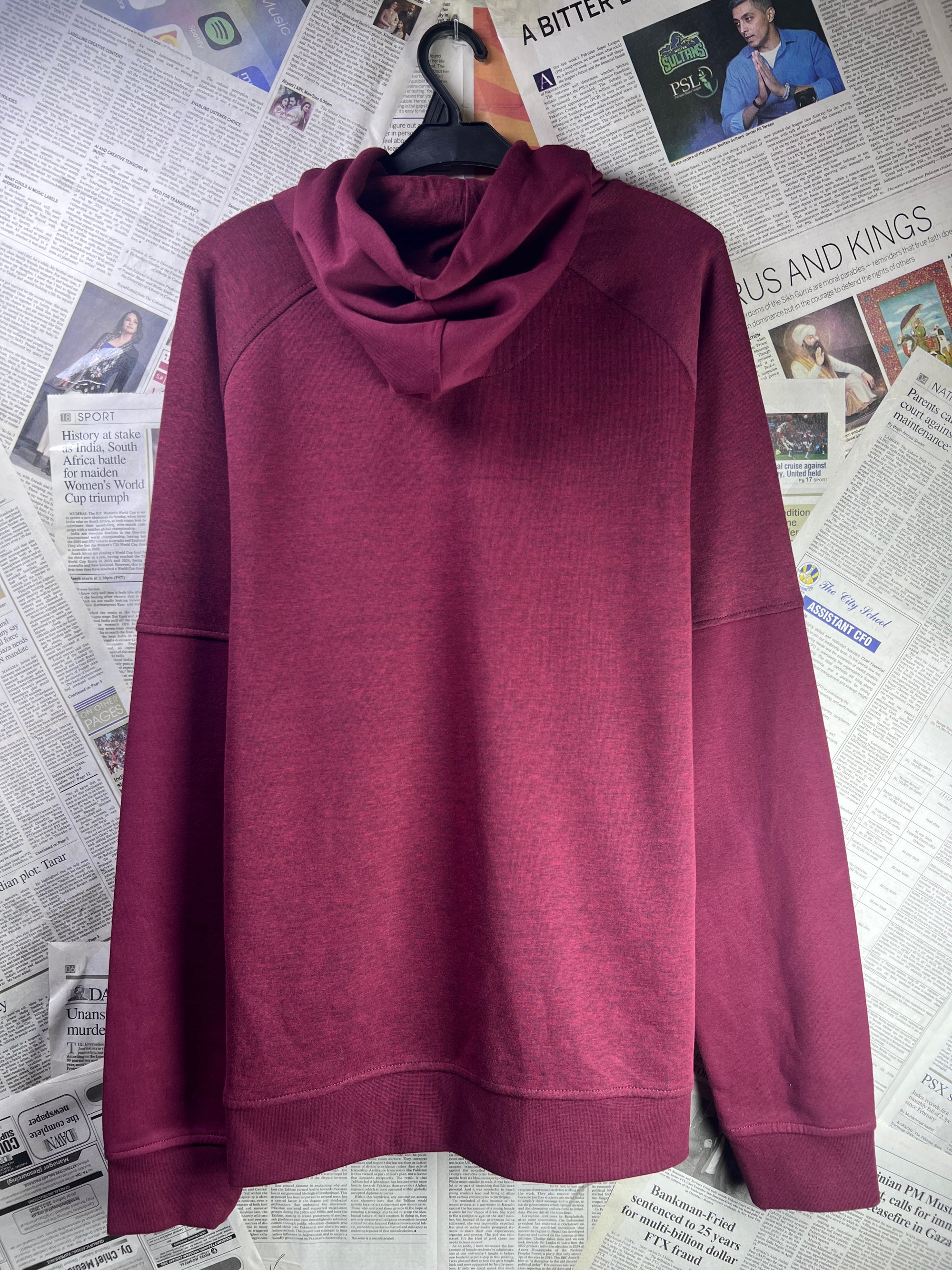 Sulka® Large | Chest: 23.5" | Maroon | Hoodie | 2074 - Genuine Maal