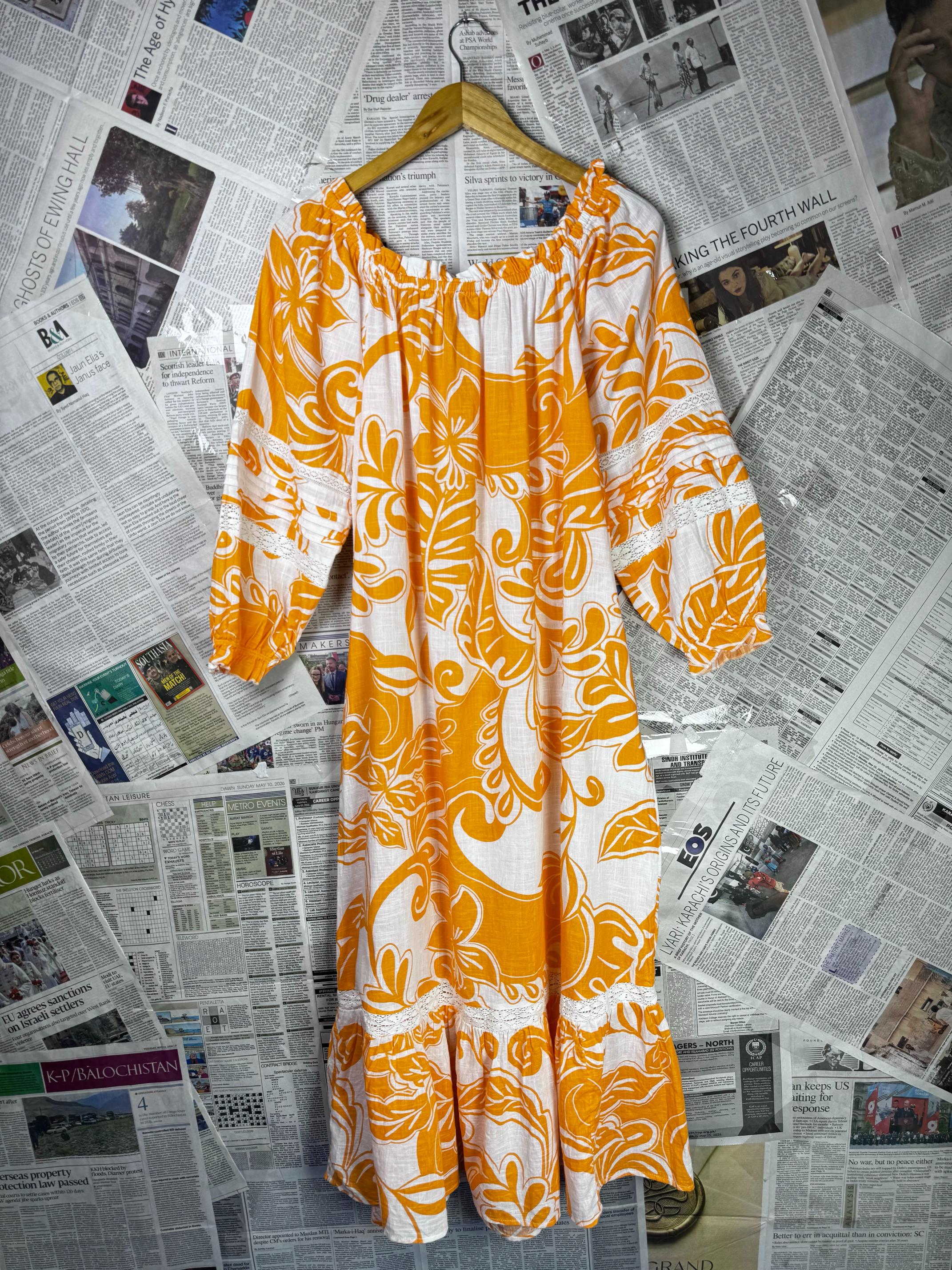 New Look® Medium | Bust: 19" | Floral Print | Maxi Dress | B9 - 5085 - Genuine Maal
