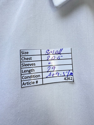 M&S® Small | Chest: 20.5" | White | Collar 15" Shirt | Cotton - Poly | 4262 - Genuine Maal