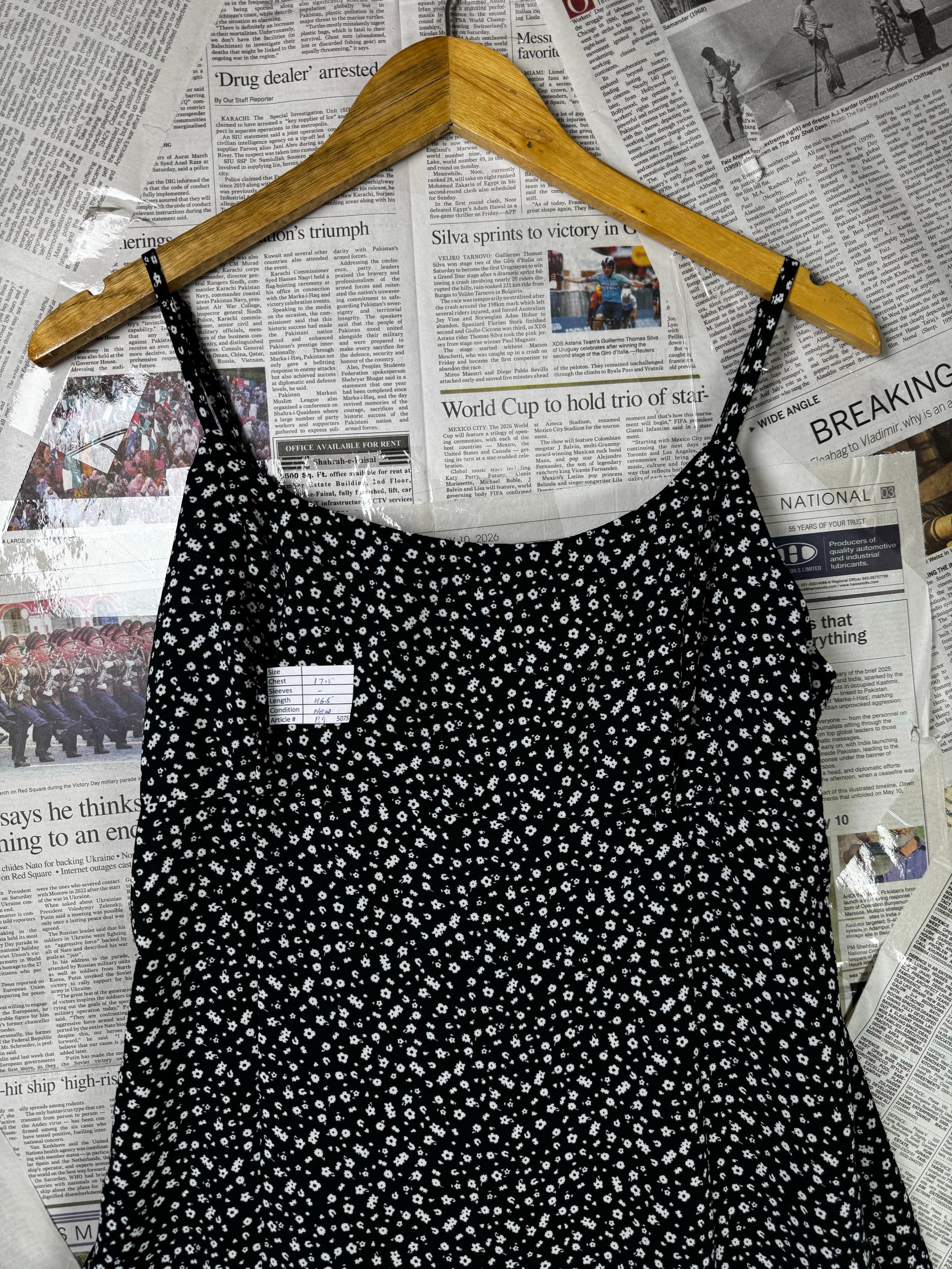 Shein® Small | Bust: 17.5" | Ditsy Floral Print | Midi Dress | B9 - 5075 - Genuine Maal