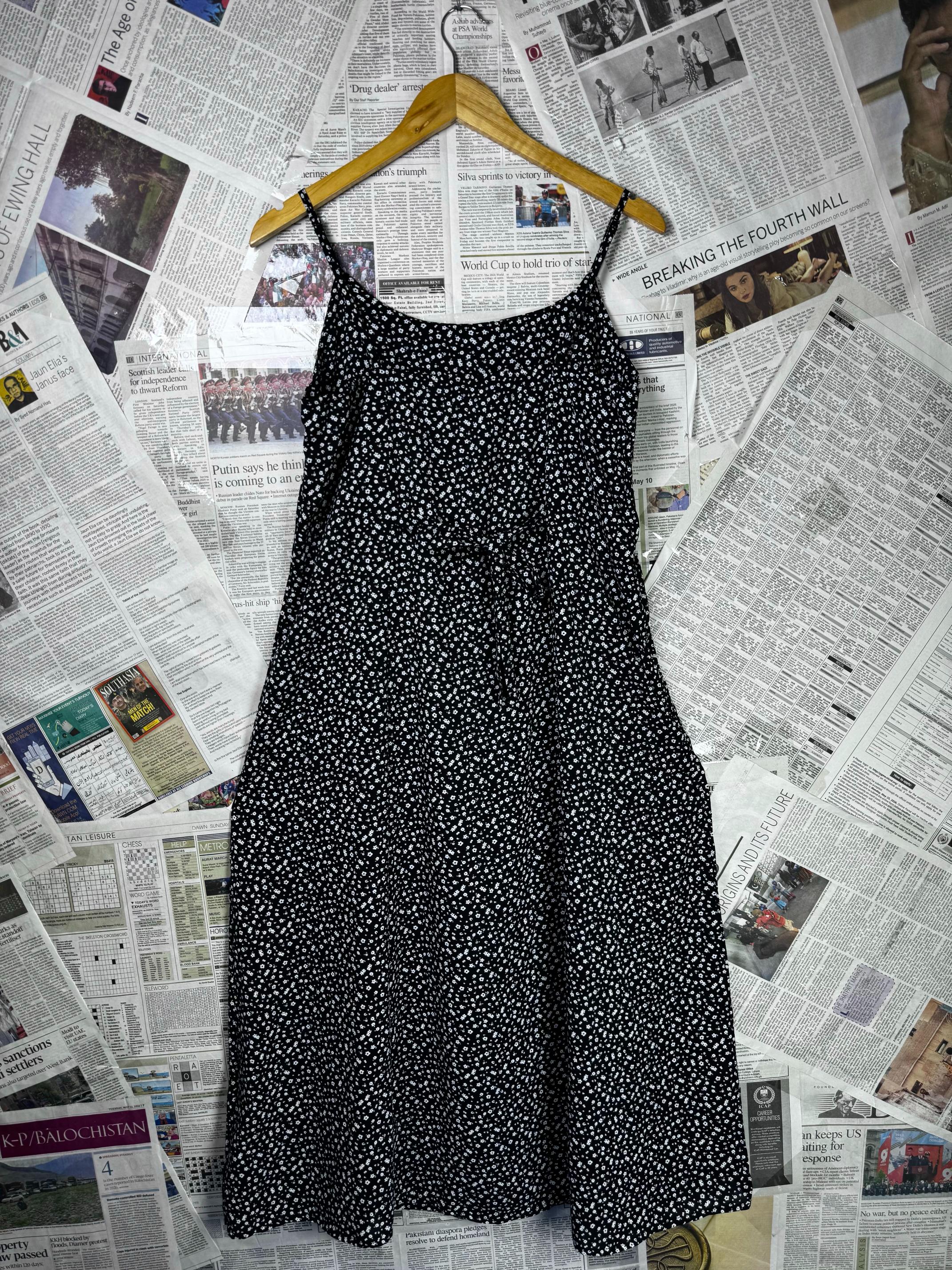 Shein® Small | Bust: 17.5" | Ditsy Floral Print | Midi Dress | B9 - 5075 - Genuine Maal