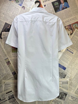 M&S® Small | Chest: 20.5" | White | Collar 15" Shirt | Cotton - Poly | 4262 - Genuine Maal
