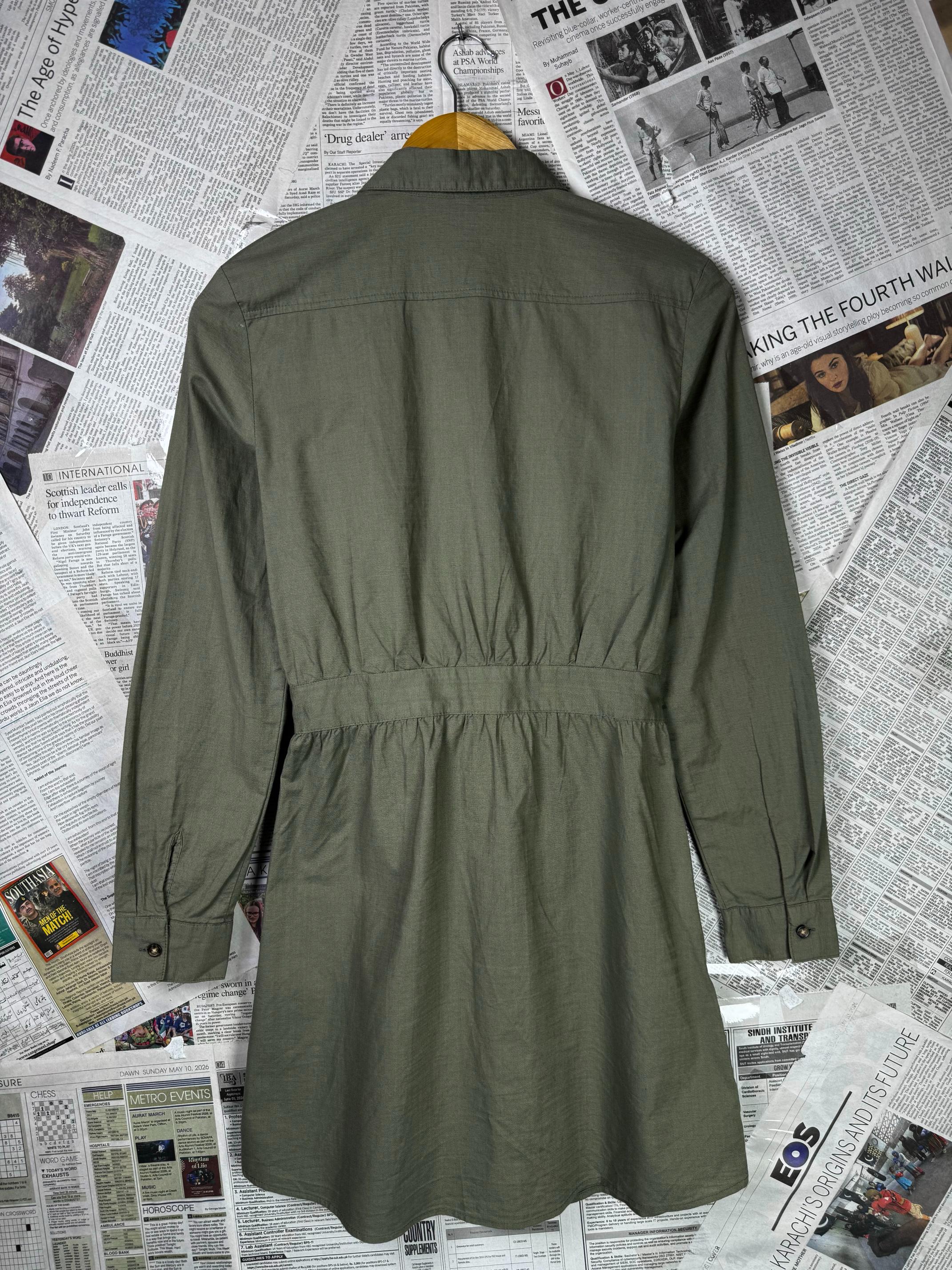 H&M® XS | Bust: 17" | Sage Green | Mini Dress | B9 - 5079 - Genuine Maal