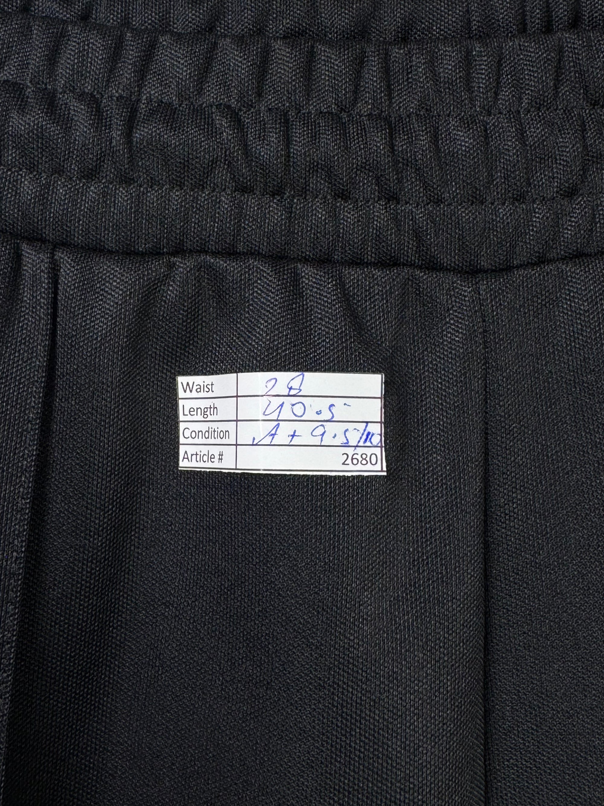 Adid*s® Waist: 28" | Black | Trouser with Pleats | Inner: Stretch | 2680 - Genuine Maal