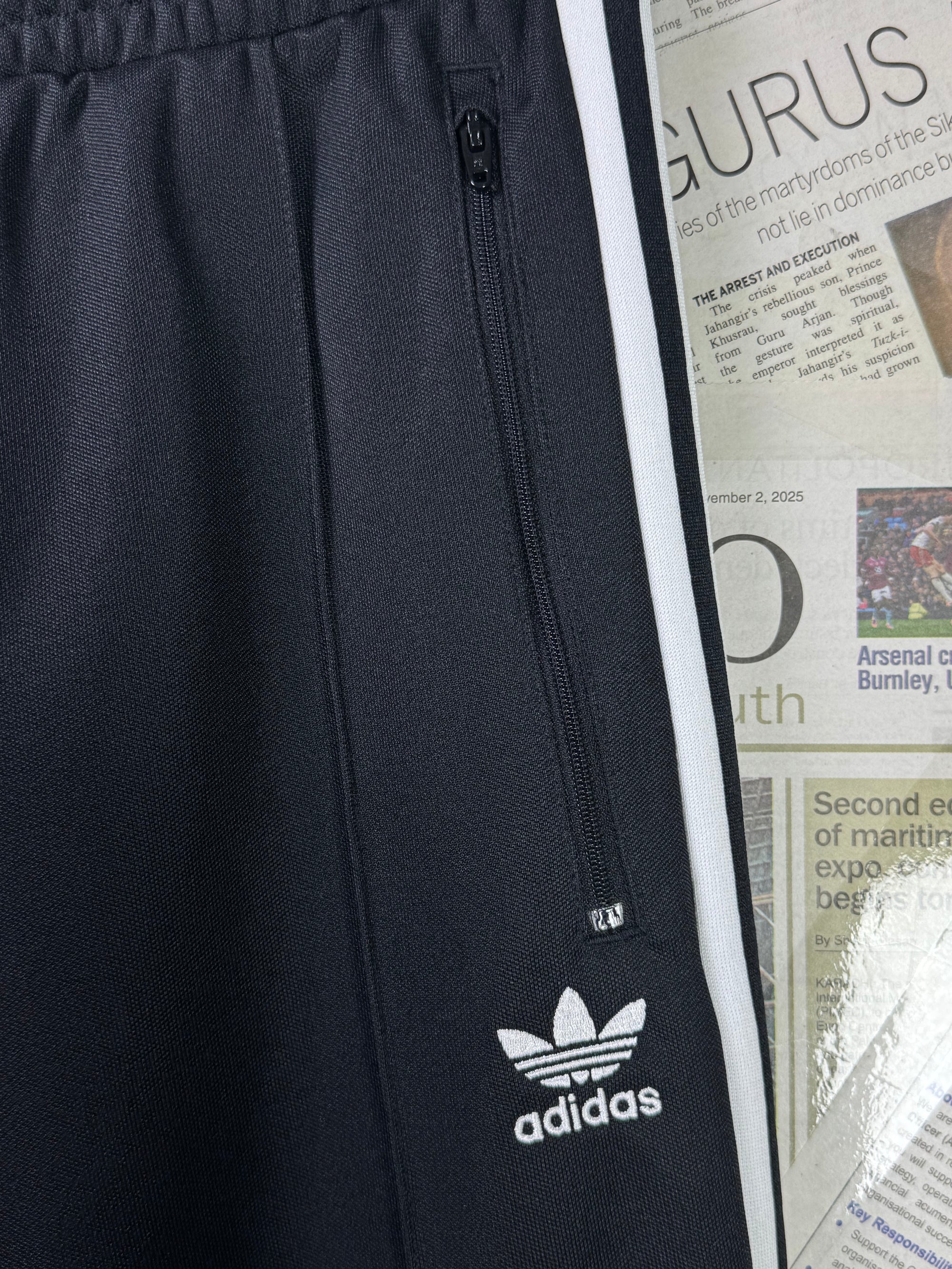 Adid*s® Waist: 28" | Black | Trouser with Pleats | Inner: Stretch | 2680 - Genuine Maal