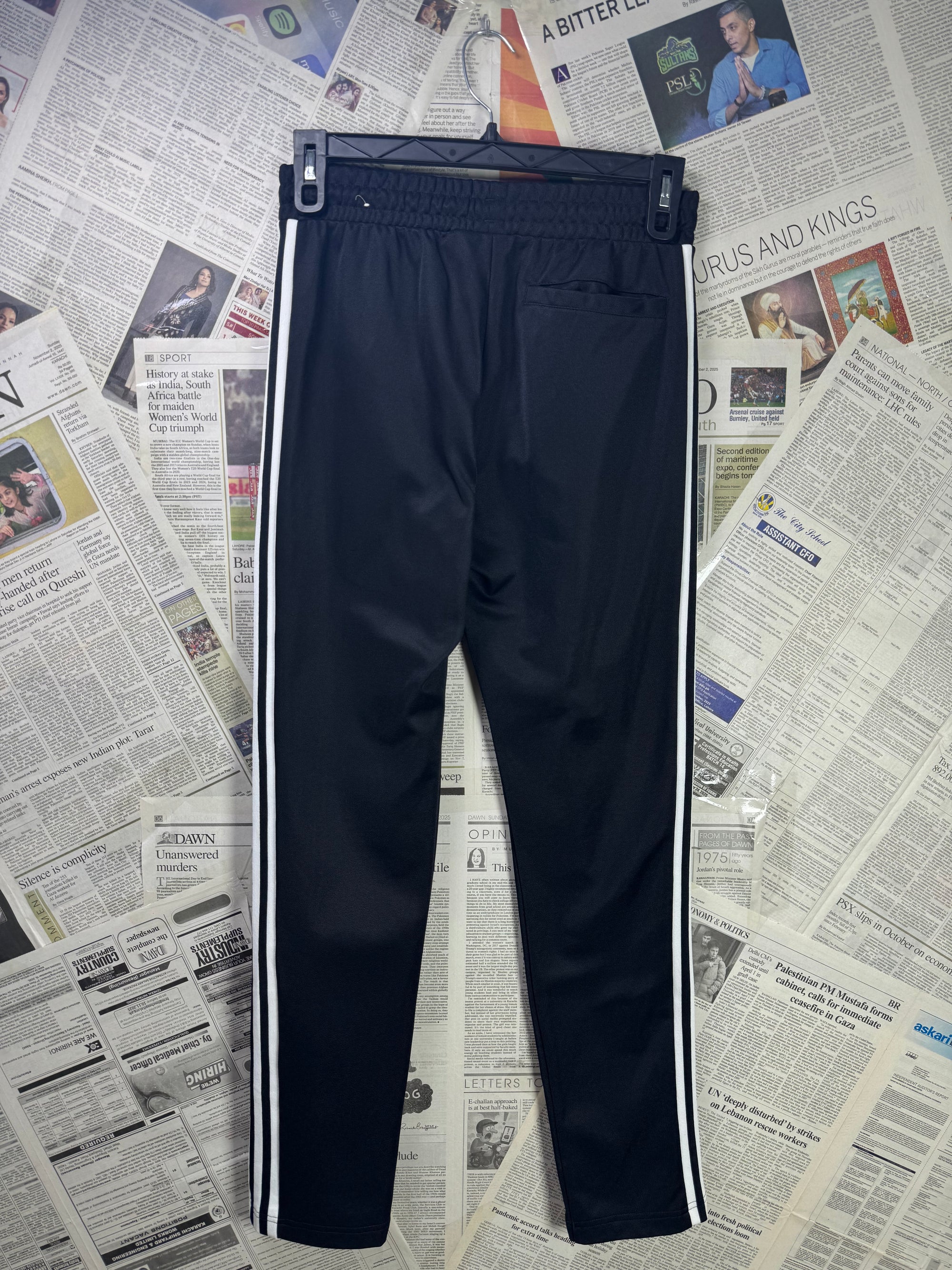 Adid*s® Waist: 28" | Black | Trouser with Pleats | Inner: Stretch | 2680 - Genuine Maal