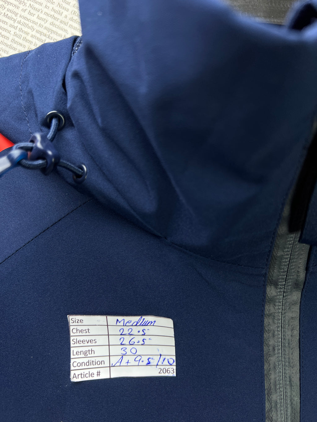 Adid*s® Medium | Chest: 22.5" | Blue | Mock Neck Jacket with convertible Hoodie | 2063 - Genuine Maal