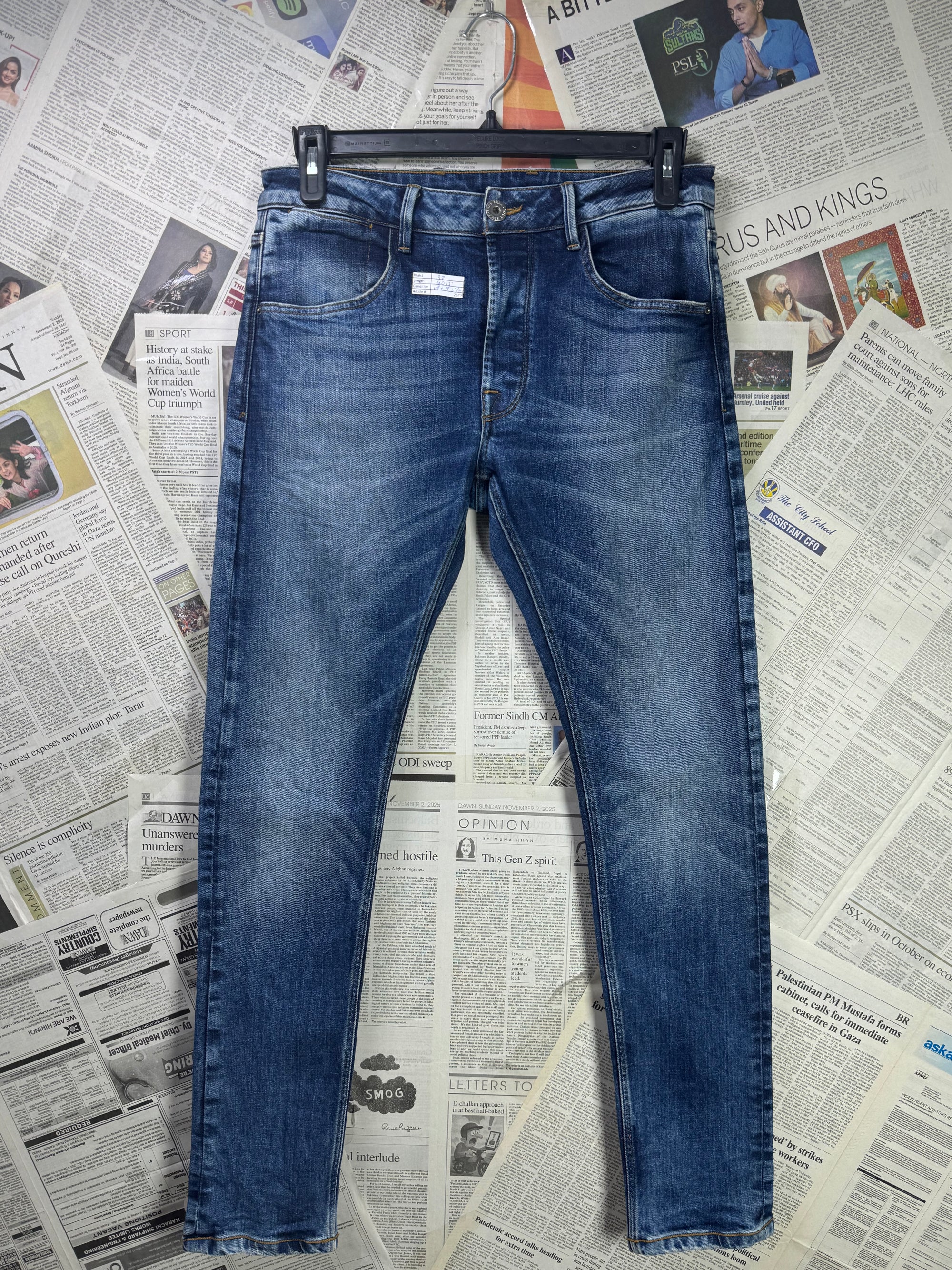 Free Soul® Waist: 32" | Blue | Denim Pant | Cotton - Spandex | 2679 - Genuine Maal