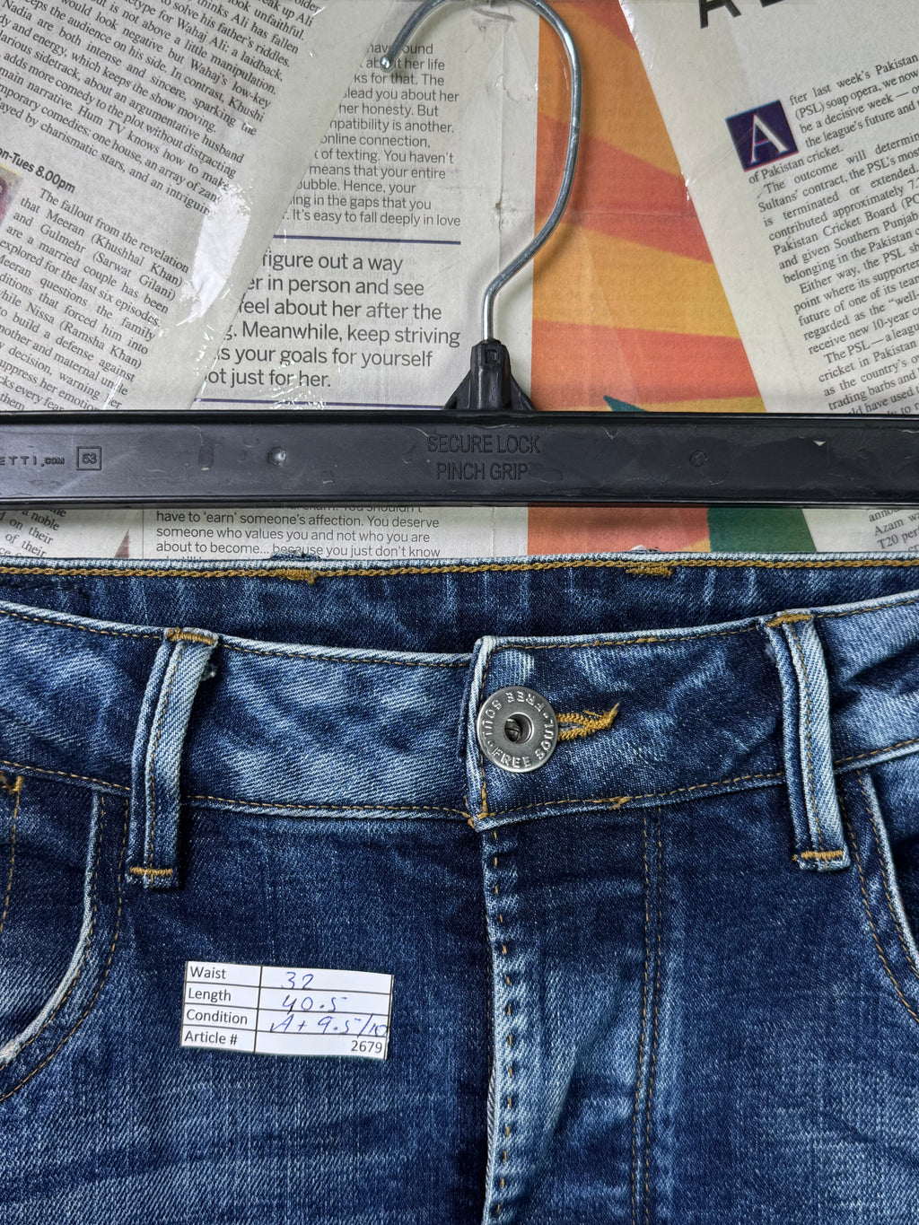 Free Soul® Waist: 32" | Blue | Denim Pant | Cotton - Spandex | 2679 - Genuine Maal