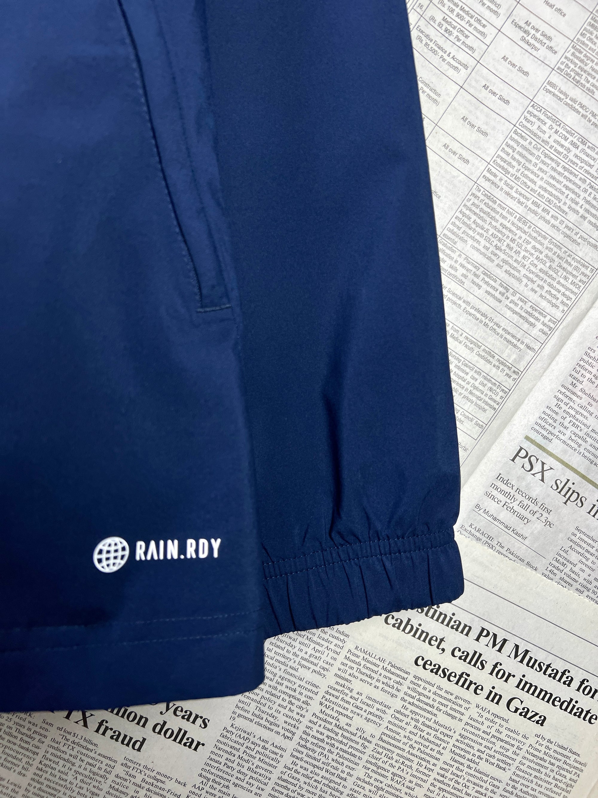 Adid*s® Medium | Chest: 22.5" | Blue | Mock Neck Jacket with convertible Hoodie | 2063 - Genuine Maal