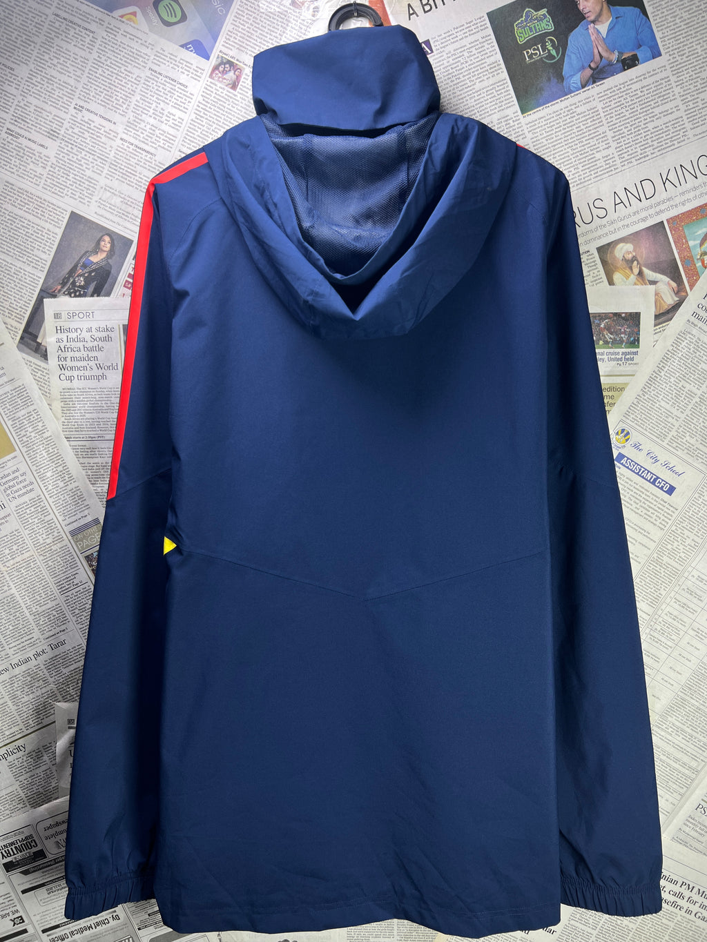 Adid*s® Medium | Chest: 22.5" | Blue | Mock Neck Jacket with convertible Hoodie | 2063 - Genuine Maal