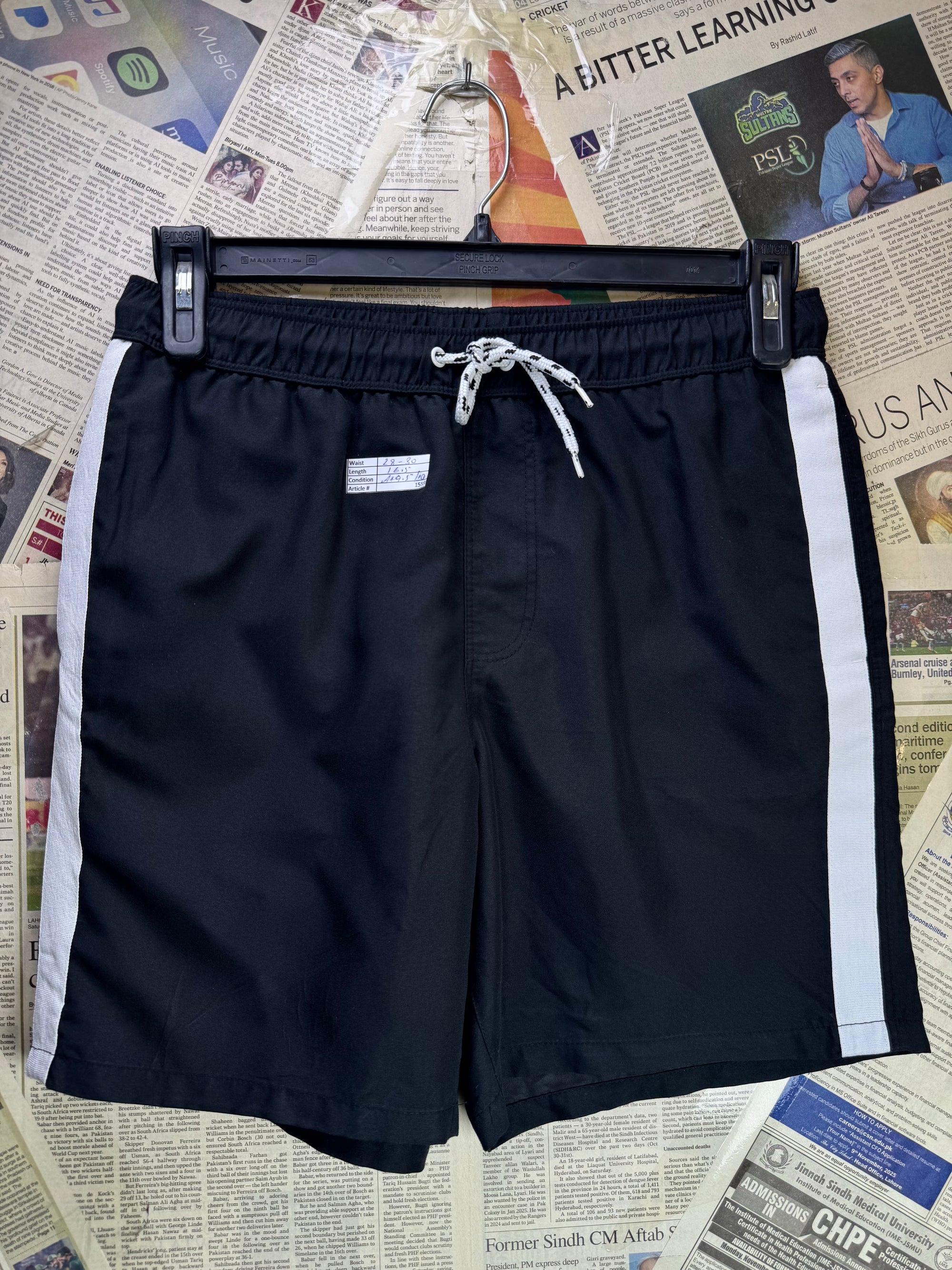 Asos® Waist: 28" to 30" | Black | Swim Shorts | Poly | 1559 - Genuine Maal