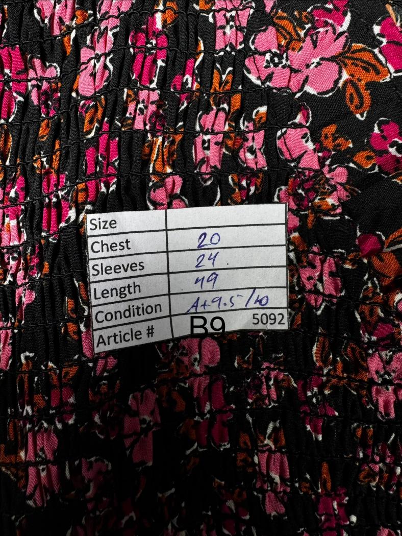 New Look® Large | Bust: 20" | Disty Floral Print | Maxi Dress | B9 - 5092 - Genuine Maal