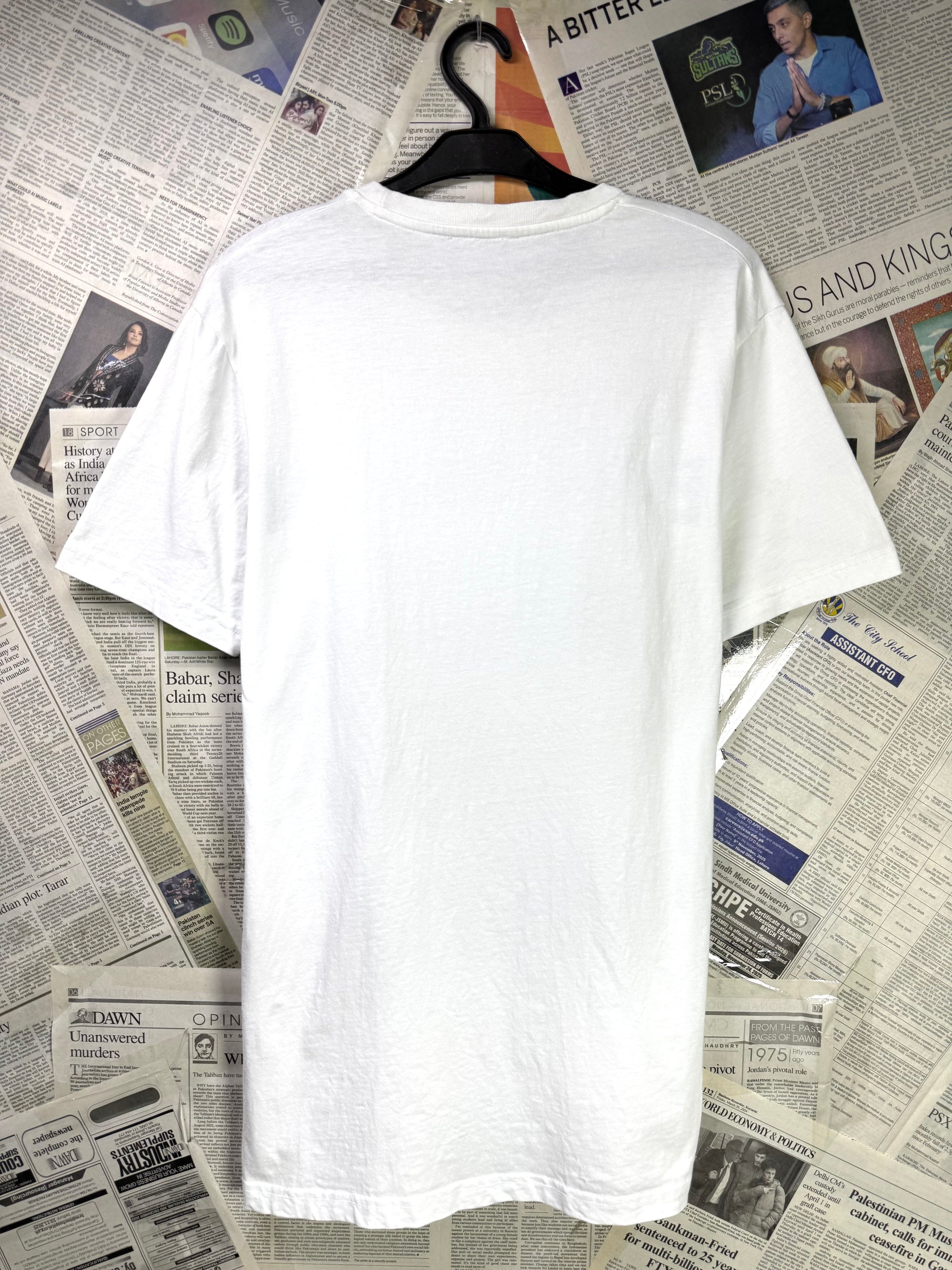 Balmain Paris® Small | Chest: 20" | White | T-Shirt | Authentication QR Code | 1813 - Genuine Maal