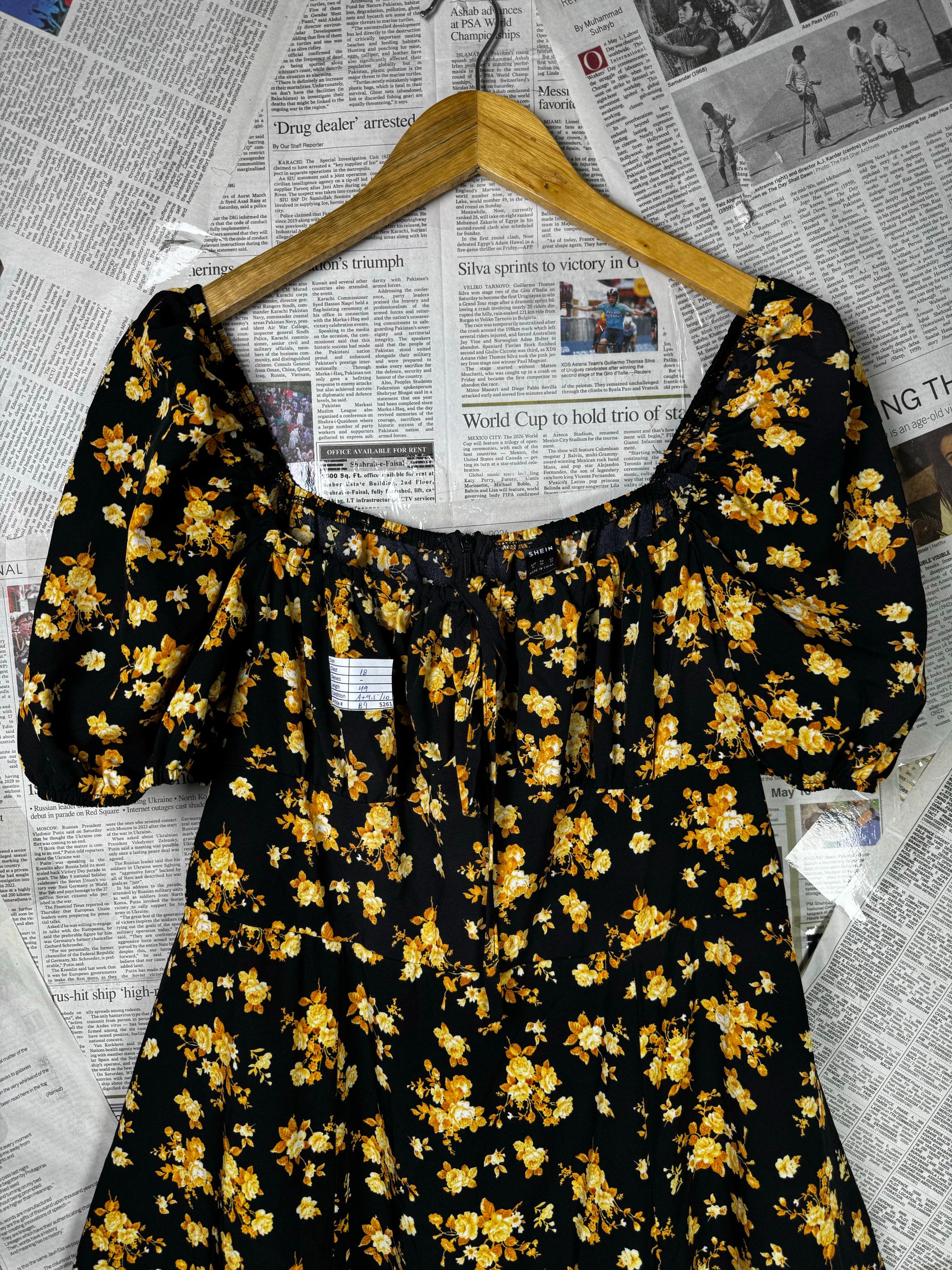 Shein® Small | Bust: 18" | Ditsy Floral Print | Maxi Dress | B9 - 5261 - Genuine Maal