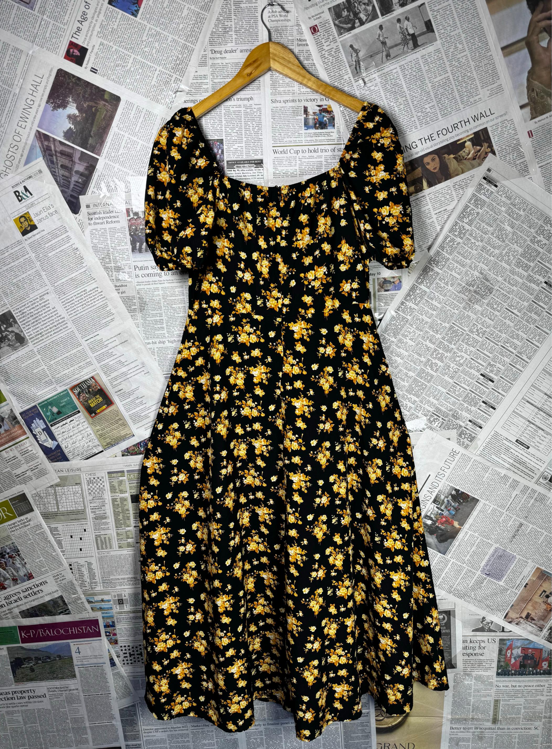 Shein® Small | Bust: 18" | Ditsy Floral Print | Maxi Dress | B9 - 5261 - Genuine Maal