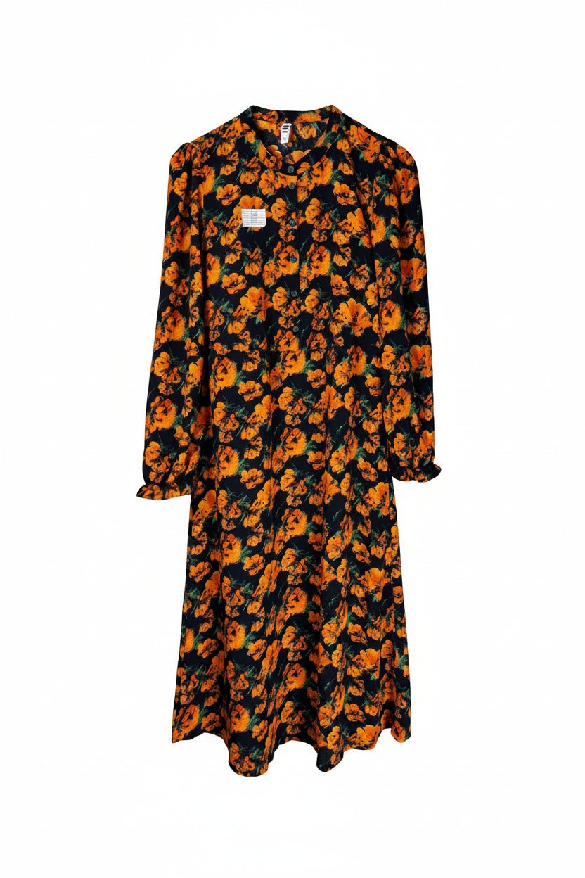 JDY® XS | Bust: 16" | Floral Print | Midi Dress | B9 - 5084 - Genuine Maal