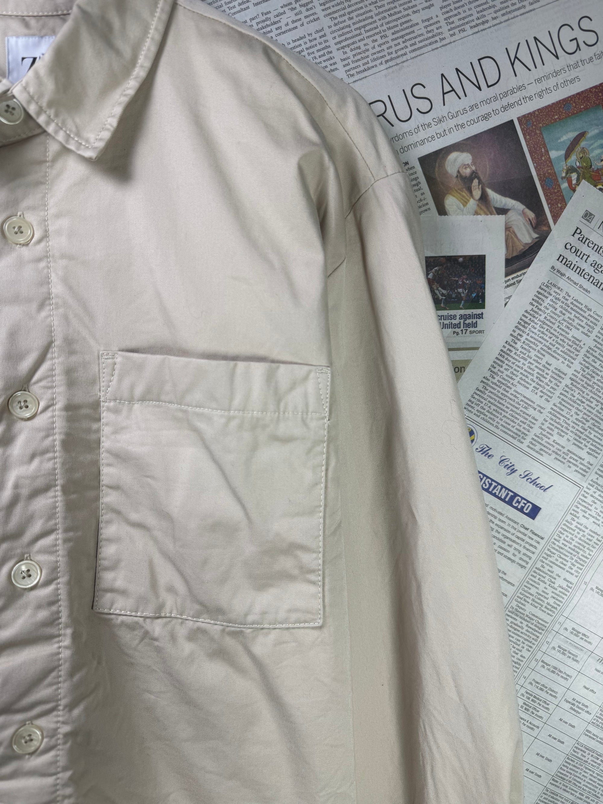 Zara® Large | Chest: 24" | Overshirt | Cotton | 1814 - Genuine Maal