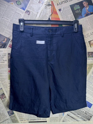 Zara® Waist: 32" | Navy Blue | Shorts | Linen | 1573 - Genuine Maal