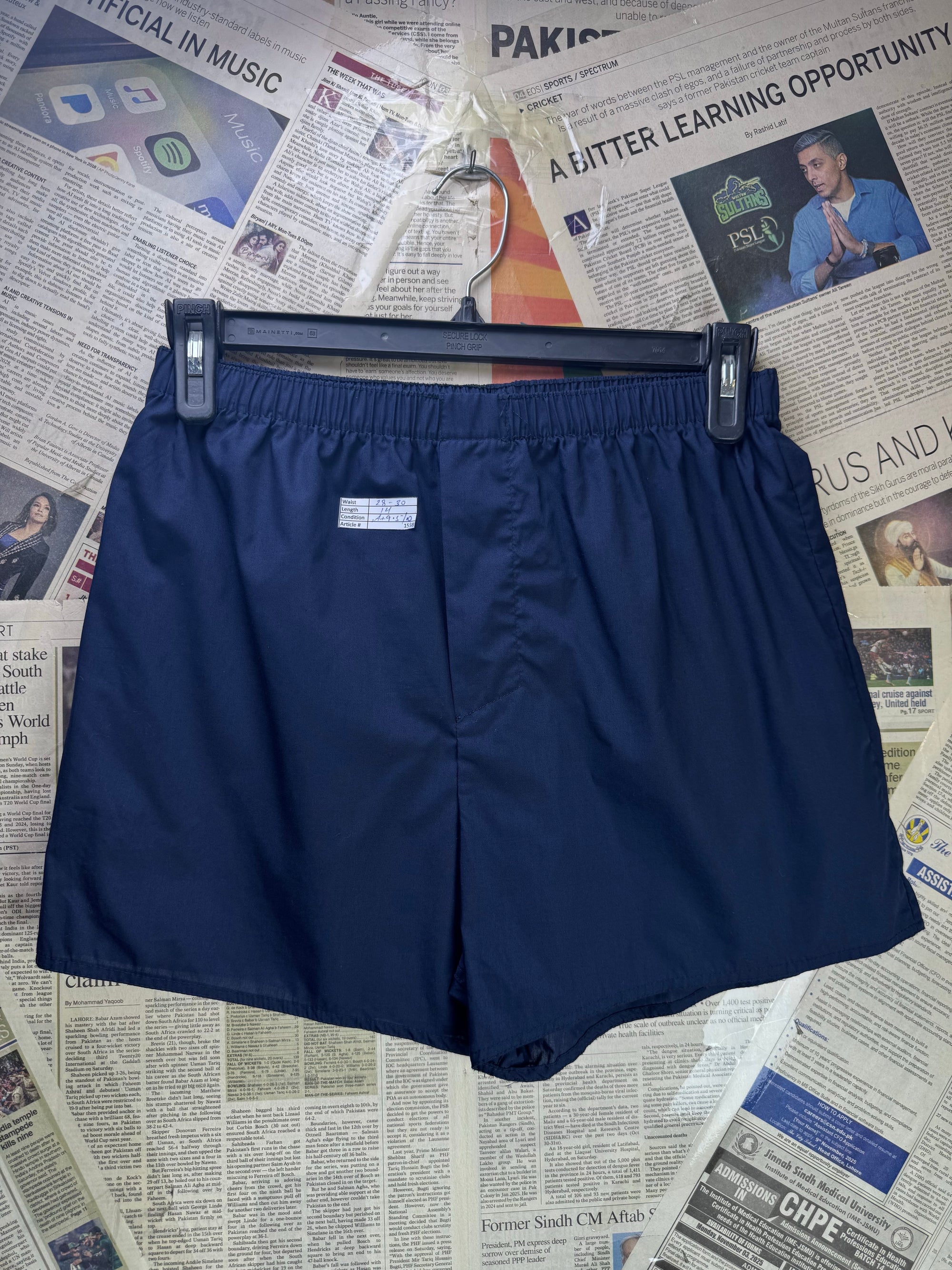 N*ke® Waist: 28" to 30" | Blue | Sports Shorts | Polyester - Cotton | 1556 - Genuine Maal