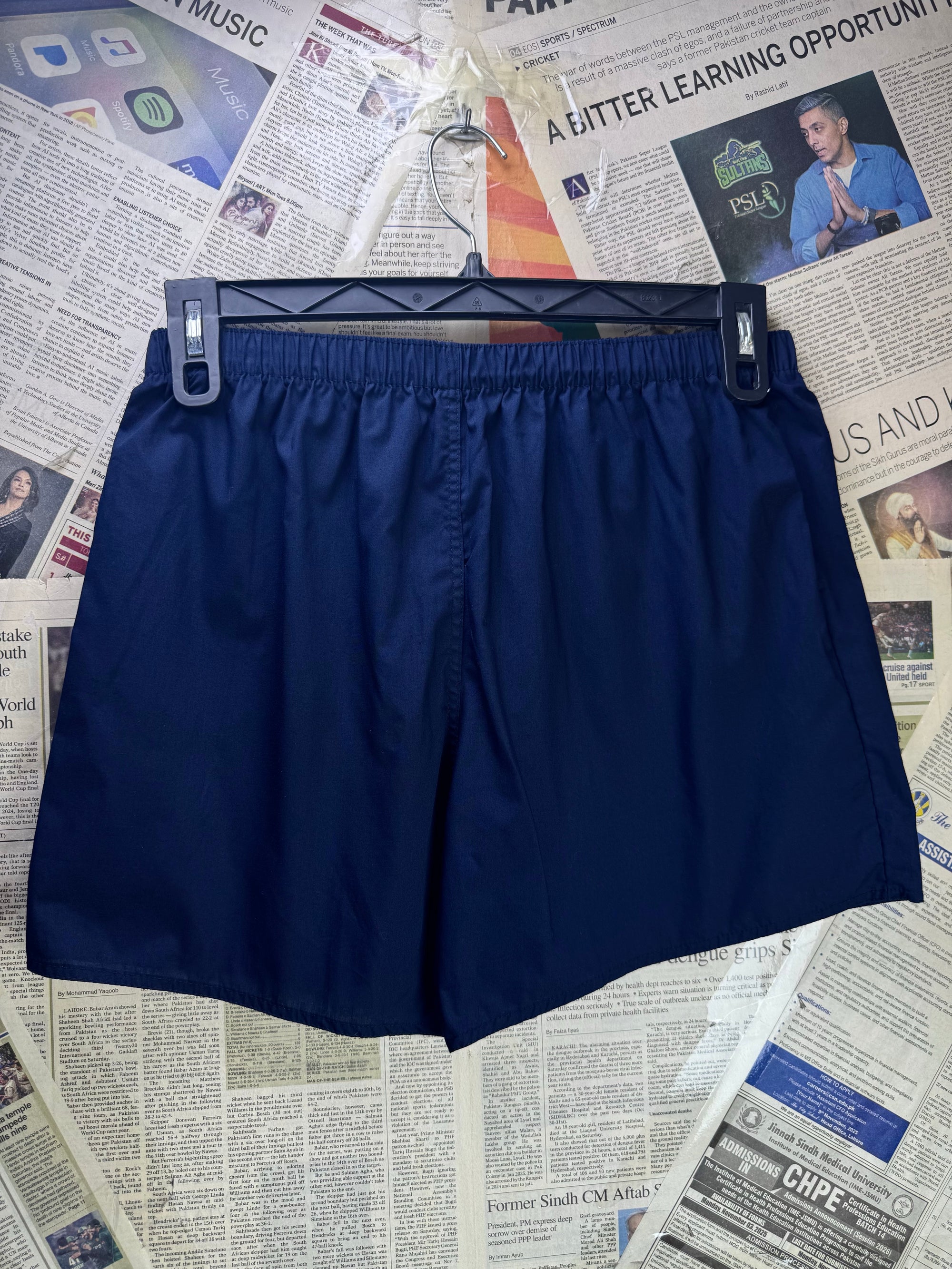 N*ke® Waist: 28" to 30" | Blue | Sports Shorts | Polyester - Cotton | 1556 - Genuine Maal