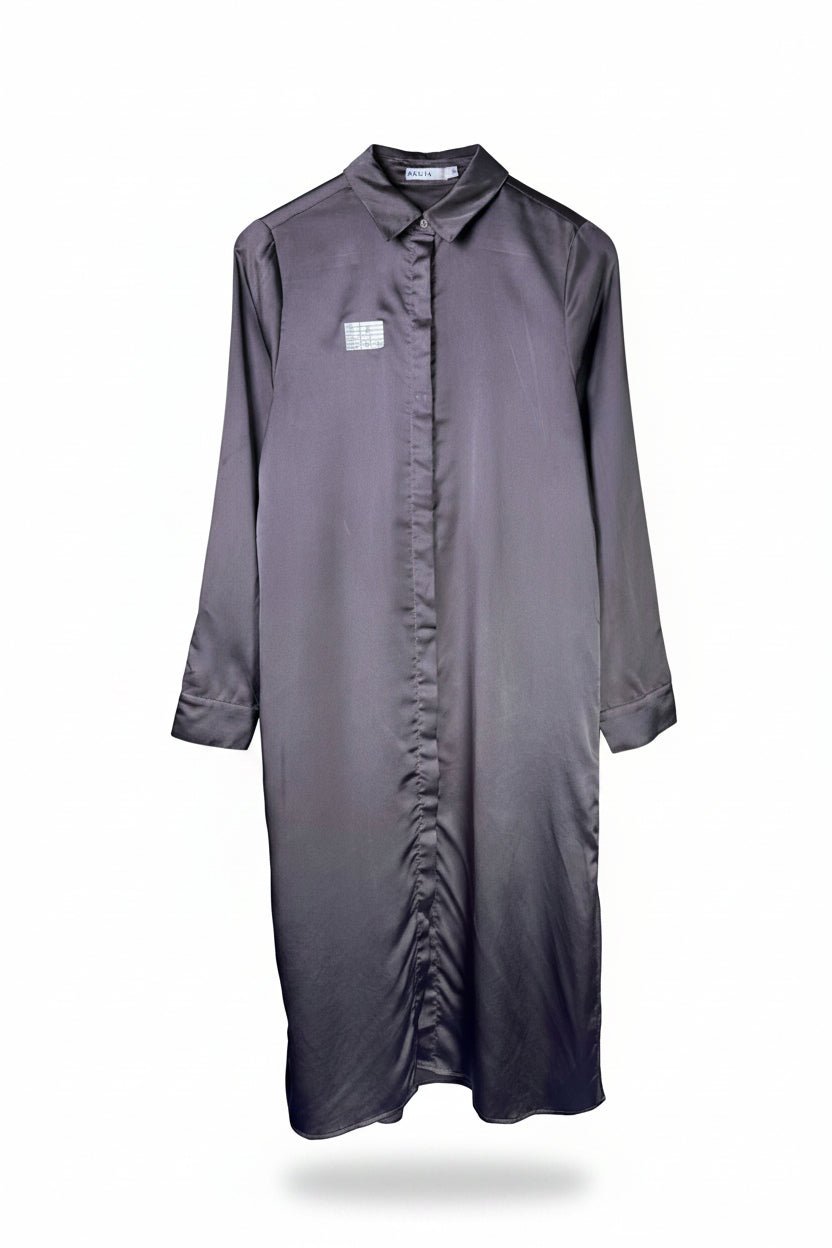 Anaya® Large | Bust: 20" | Satin Purple | Midi Dress | B9 - 5089 - Genuine Maal