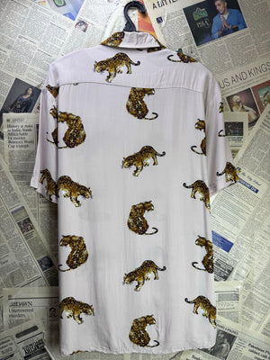 Mr. Owl® Medium | Chest: 22.5" | Brown with Print | Shirt | Rayon | 4265 - Genuine Maal