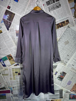 Anaya® Large | Bust: 20" | Satin Purple | Midi Dress | B9 - 5089 - Genuine Maal