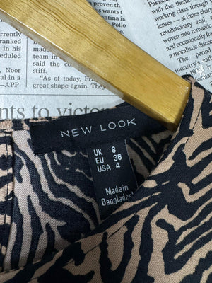 New Look® Small | Bust: 18" | Zebra Print | Maxi Dress | B9 - 5086 - Genuine Maal